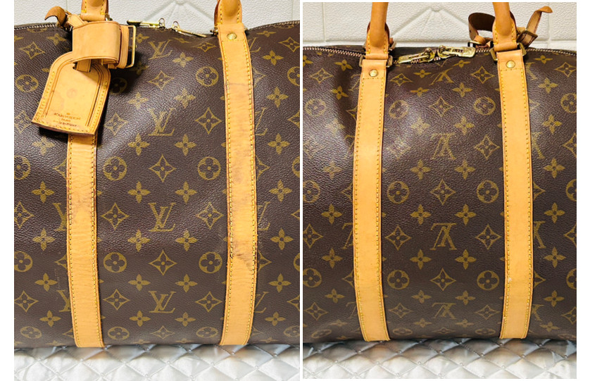 Louis Vuitton Keepall Bandouliere 55 Monogram Canvas Brown Boston Bag M41414 LV