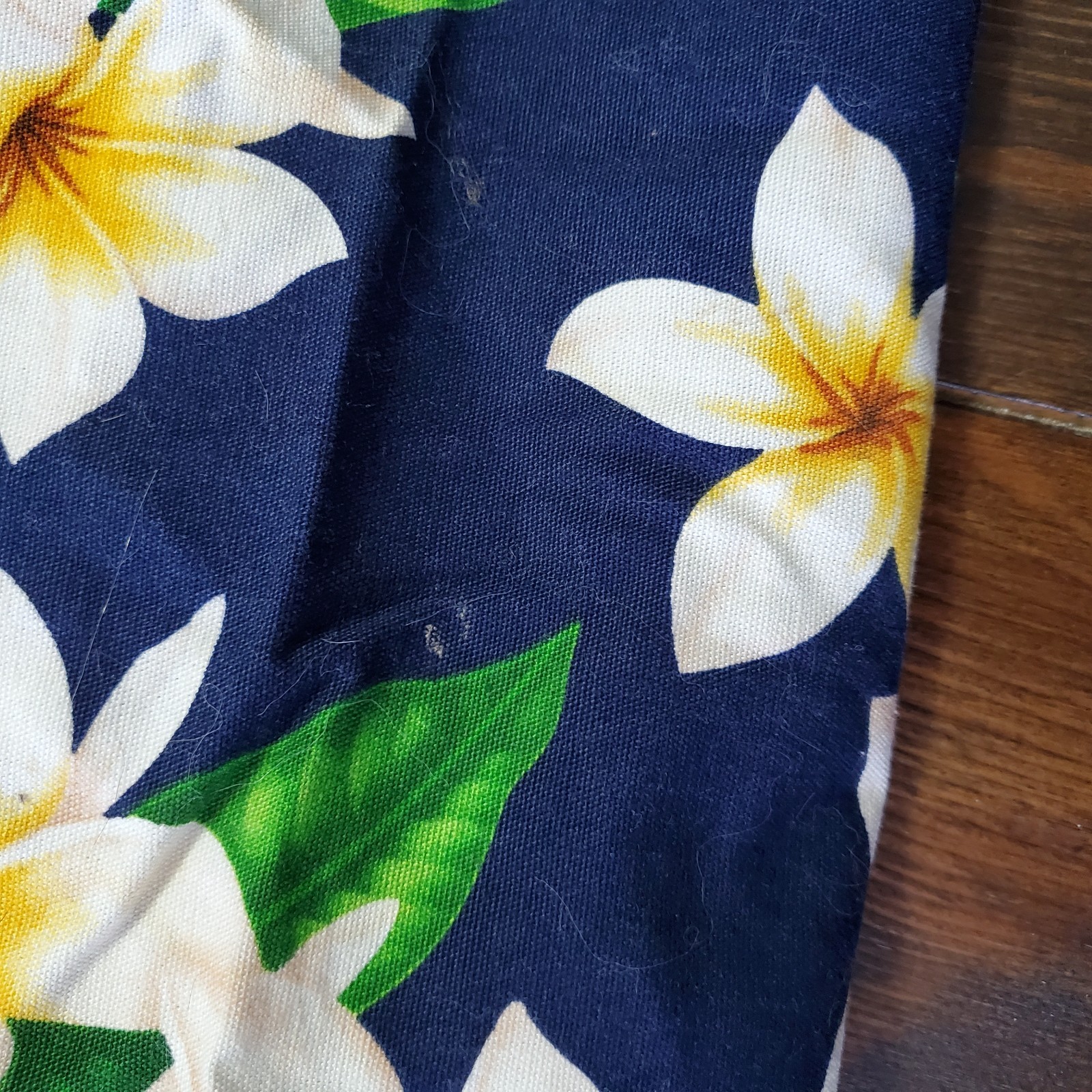 Local Design Hawaii Tote Bag Reversible Blue White Plumeria Purple Sea Turtles