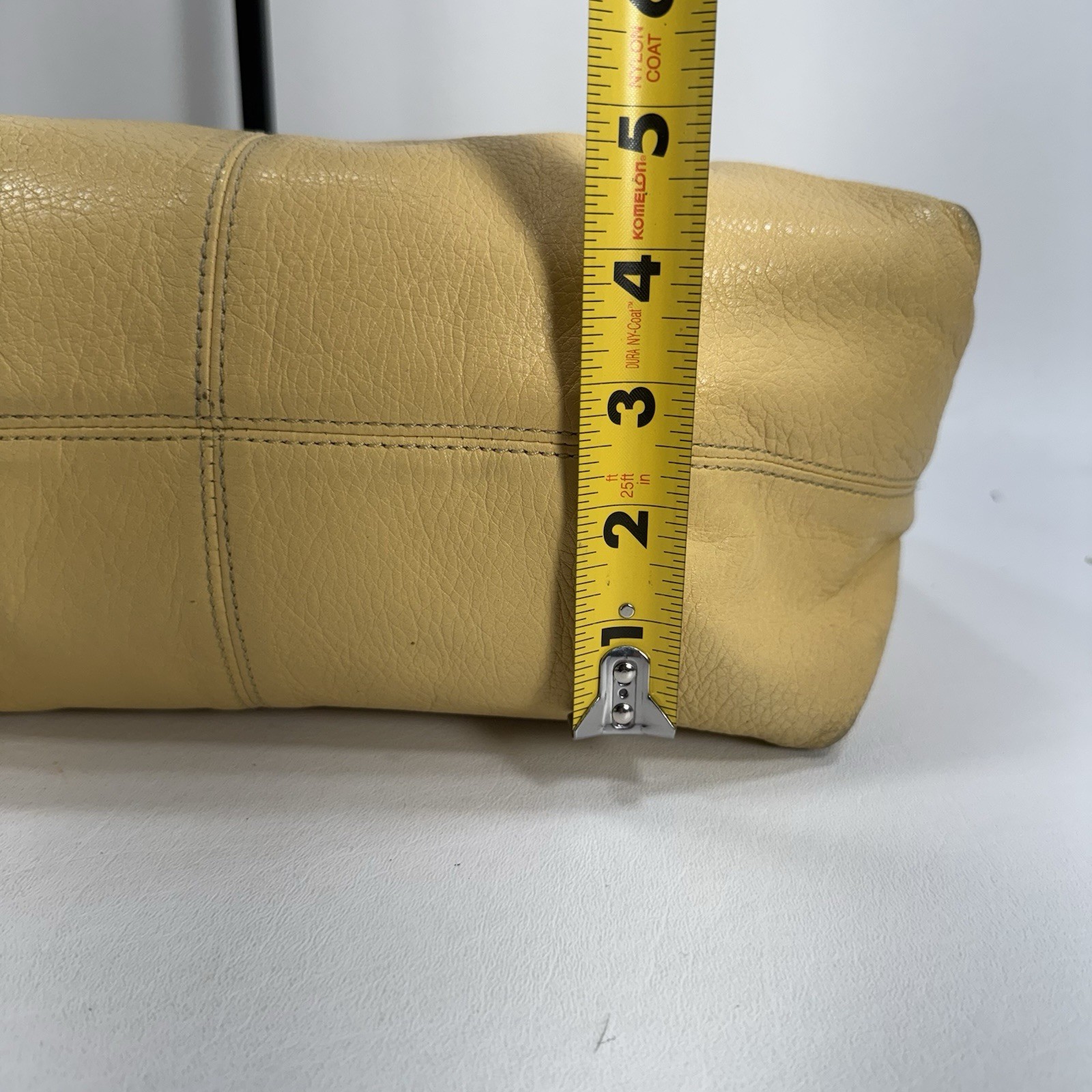 Authentic Coach Ashley Pleated Leather Yellow Satchel Crossbody Bag Z33010