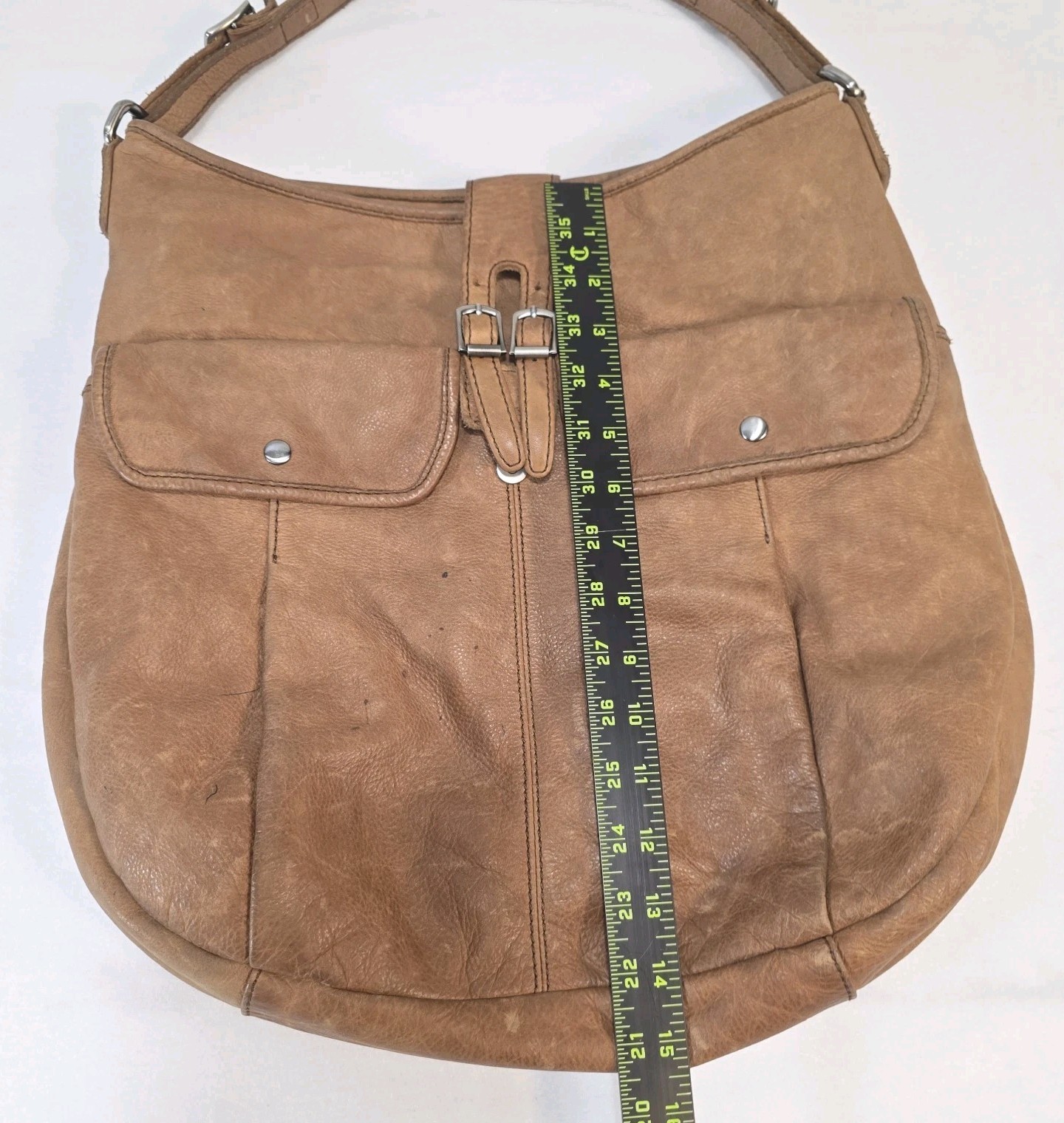 J.Crew 2011 Bronwyn Slouchy Leather Hobo Shoulder Bag in Cognac 42142