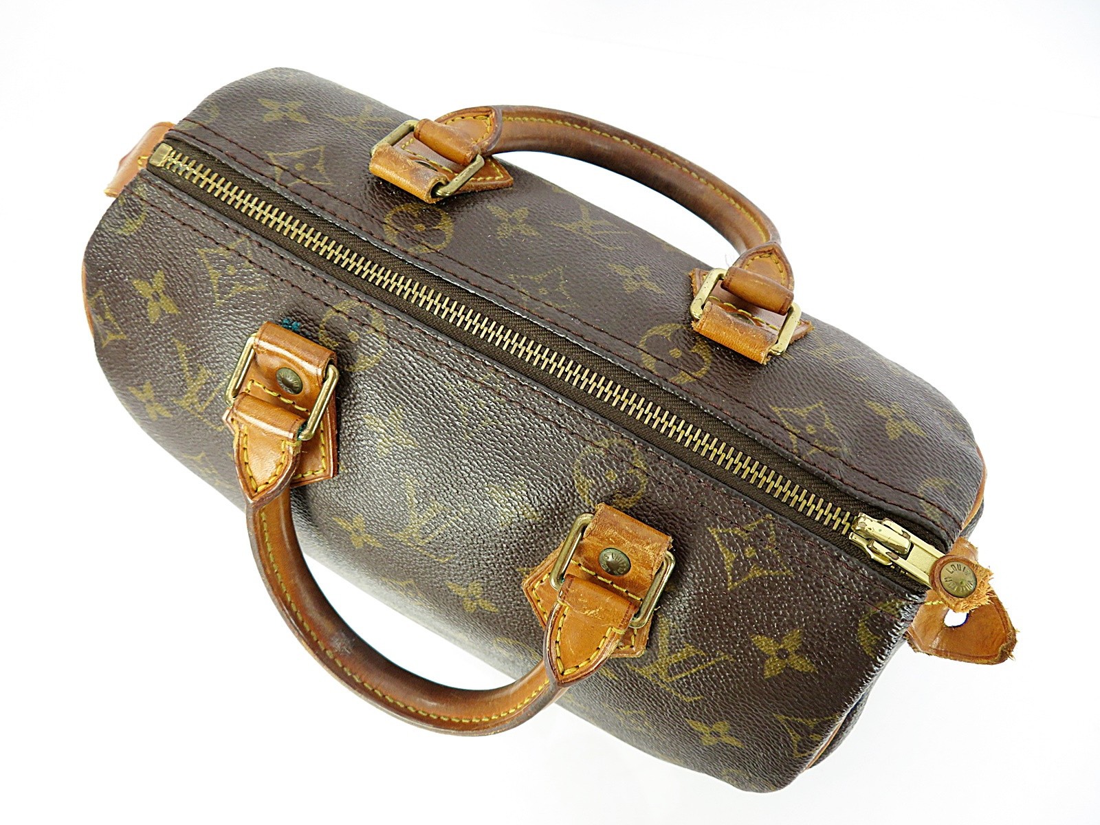 Authentic LOUIS VUITTON Speedy 25 Monogram Boston Handbag Purse #64201