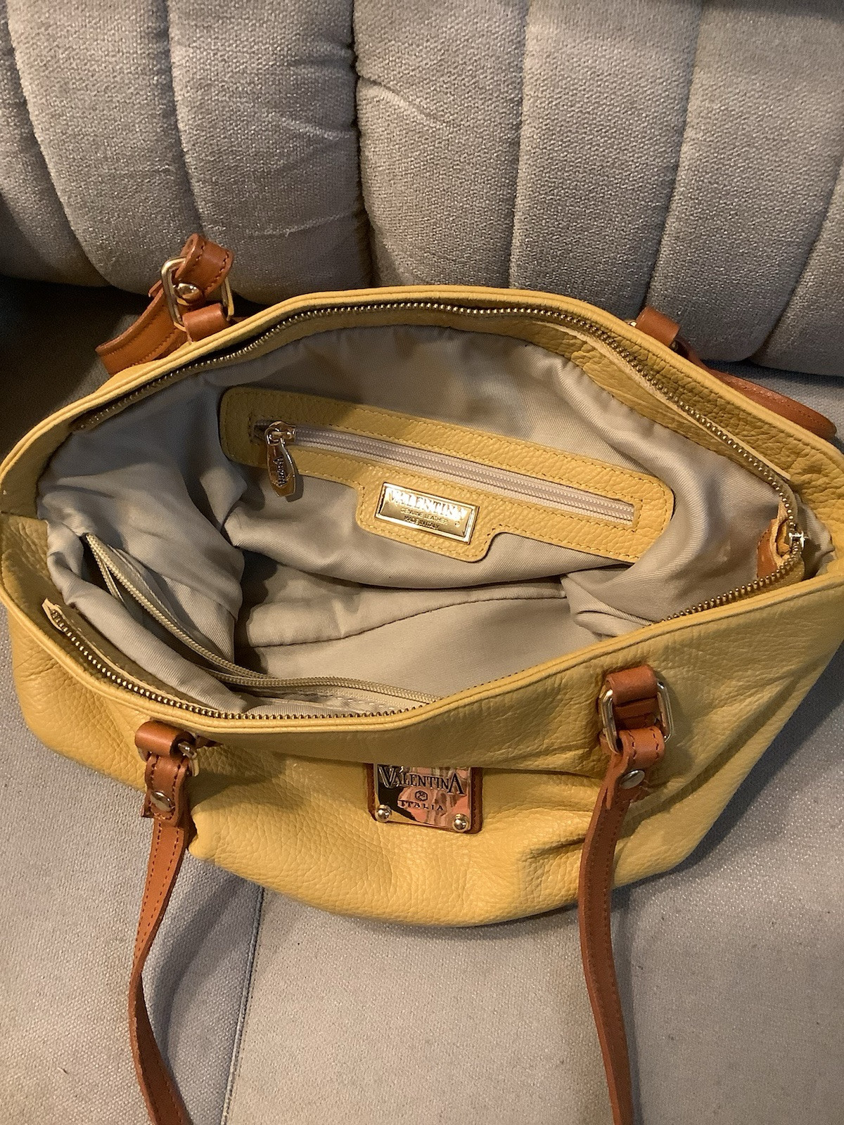 Valentina Hand Or Shoulder Bag Yellow