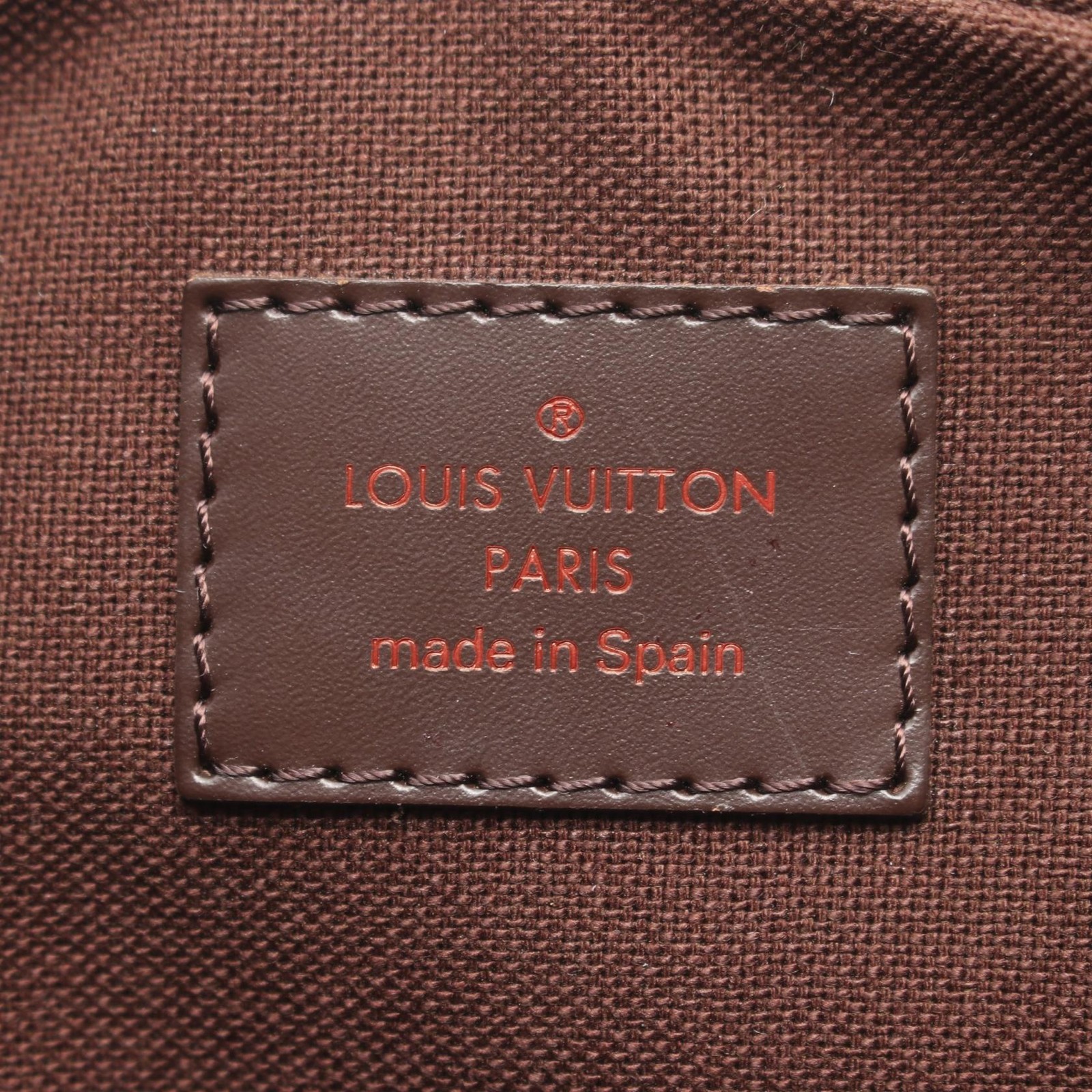 LOUIS VUITTON Brooklyn Waist Belt bag N41101 Damier canvas leather Brown Ebene