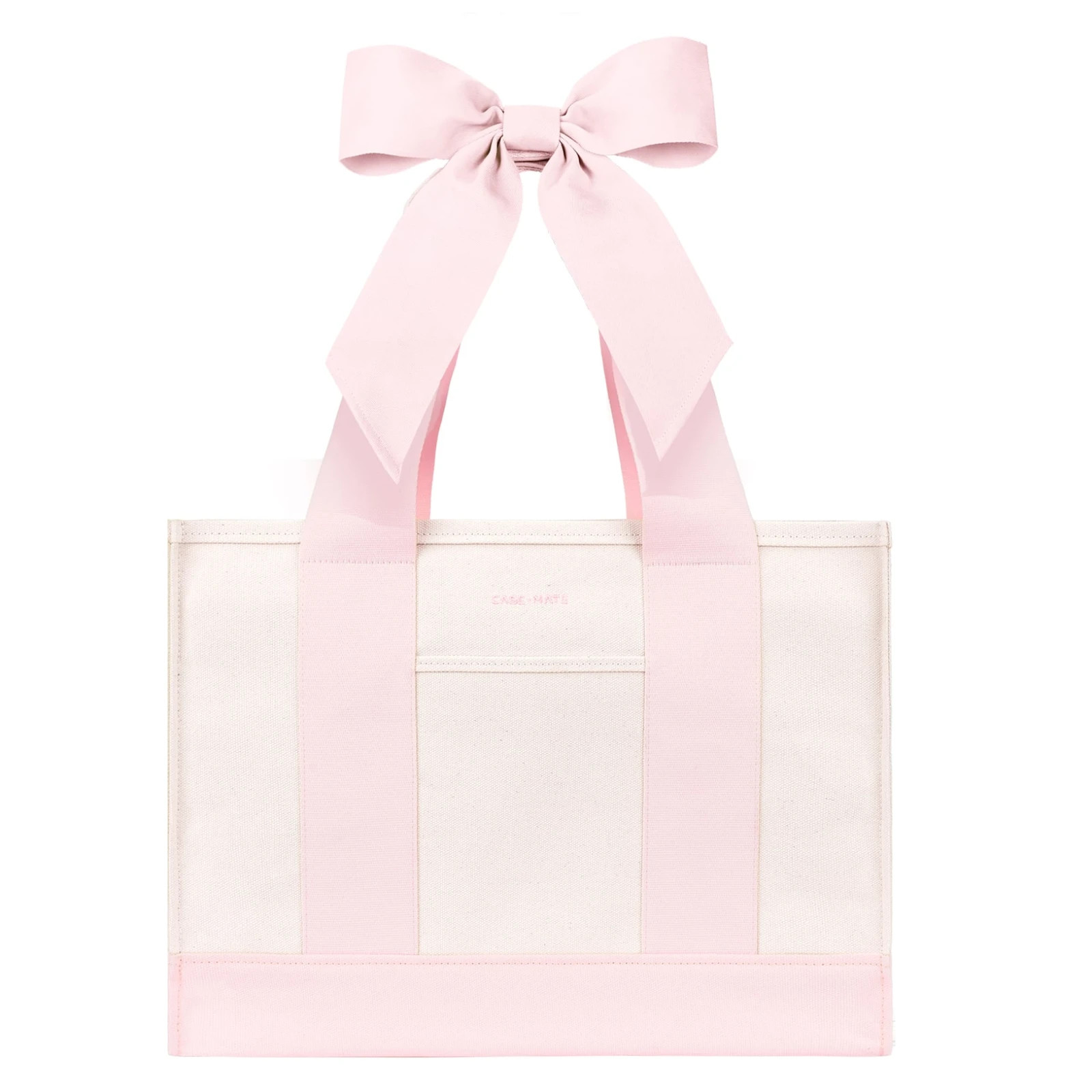Case-Mate Pink Canvas Tote Boat Bag Beach Market Travel Shopper Coquette NWT