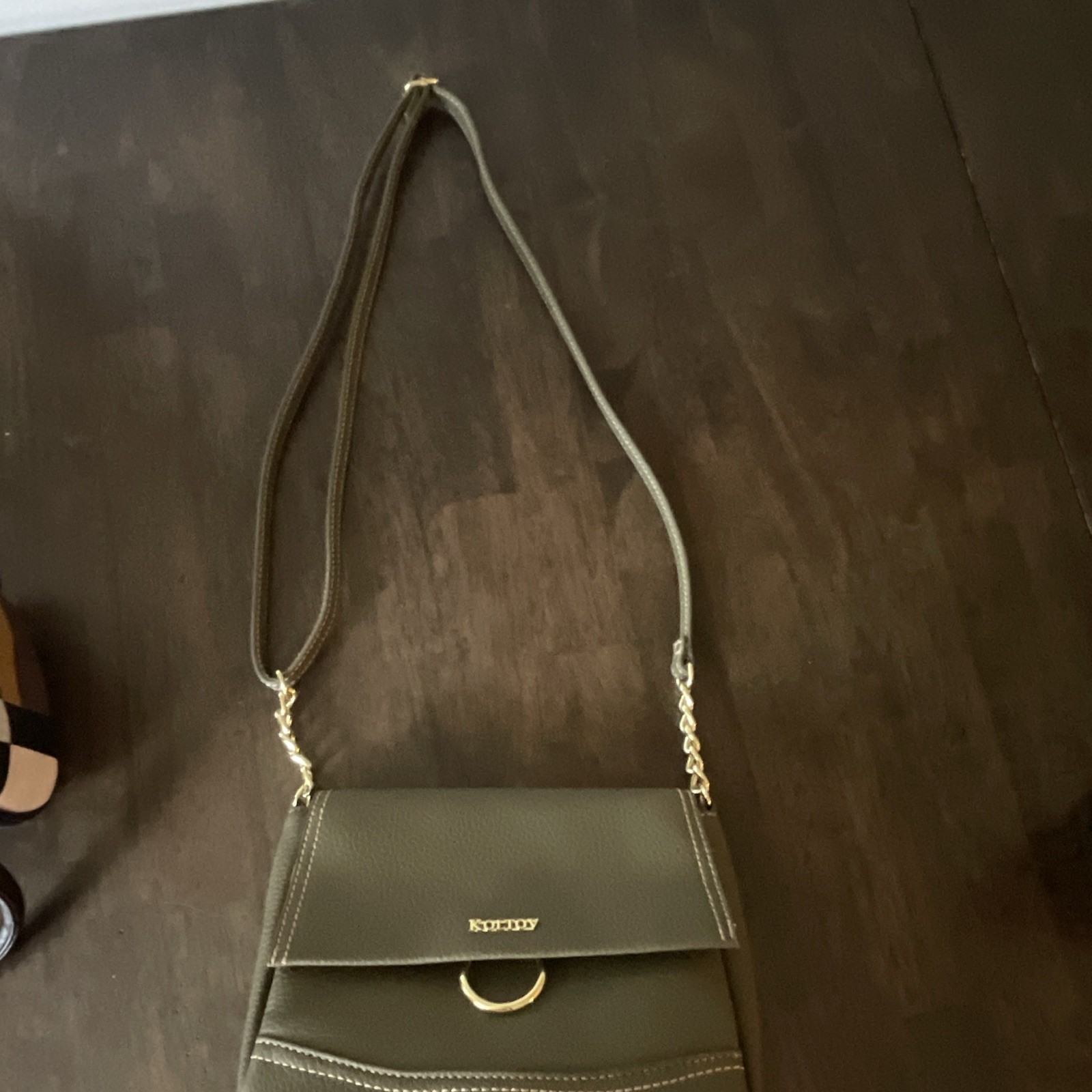 3 Handbags Mei&ge Multicolor Koltov Olive and Black Multi Length with Gold Chain