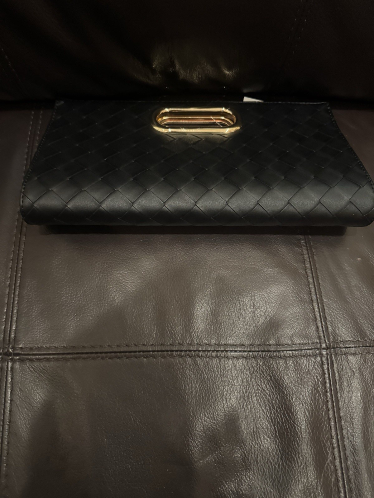 Charlie Gunmetal and Gold Tone long Metallic Clutch Purse 7″ x 11″ inch