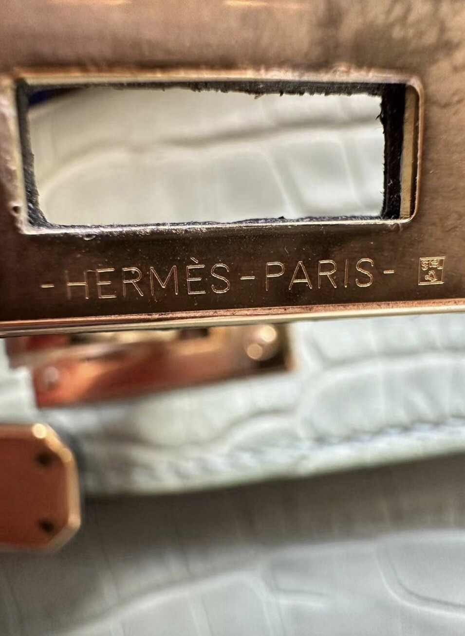 Hermes mini kelly II 20 Vert D’eau matte alligator With GHW Bag
