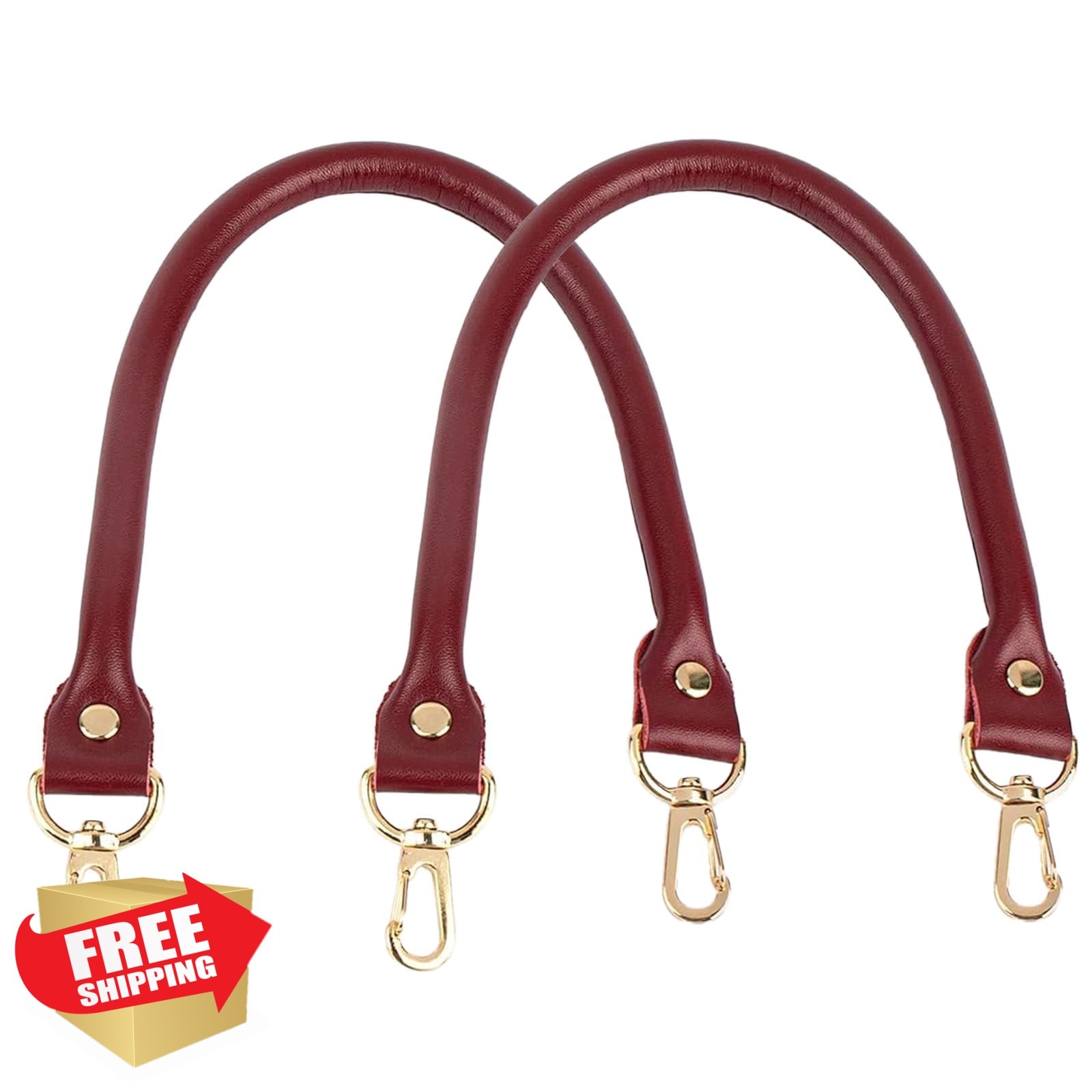 AUEAR Wine Red Bag Purse Strap 15.7 Inch Gold Buckle