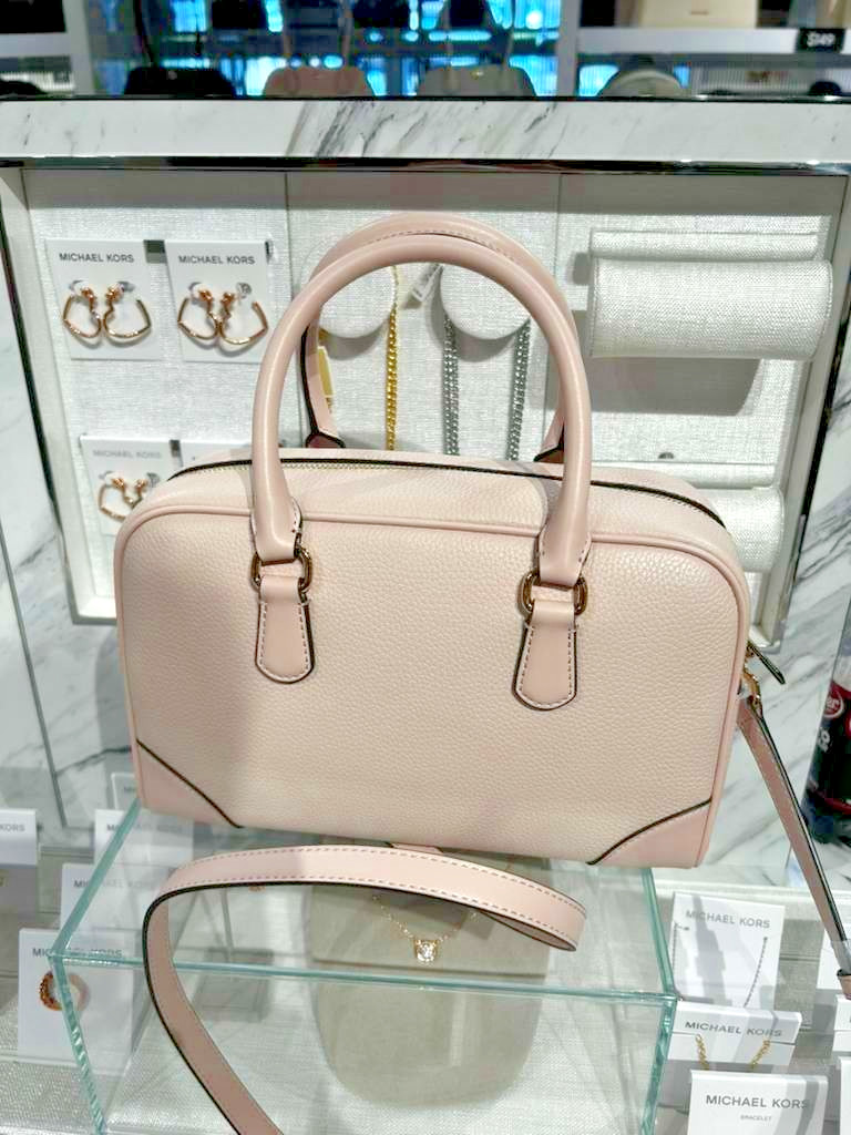 Michael Kors Thompson Women Medium Grained Leather Duffle Satchel Bag Handbag MK