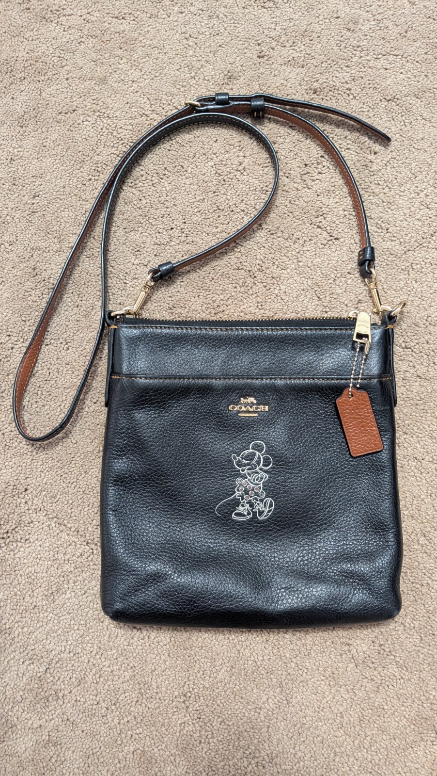 Coach Disney Shoulder Bag Minnie Mouse Black
