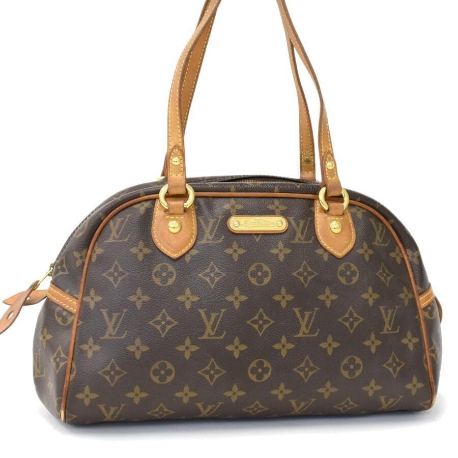 Louis Vuitton Monogram Montorgueil PM Shoulder Bag Brown M95565 Auth Used