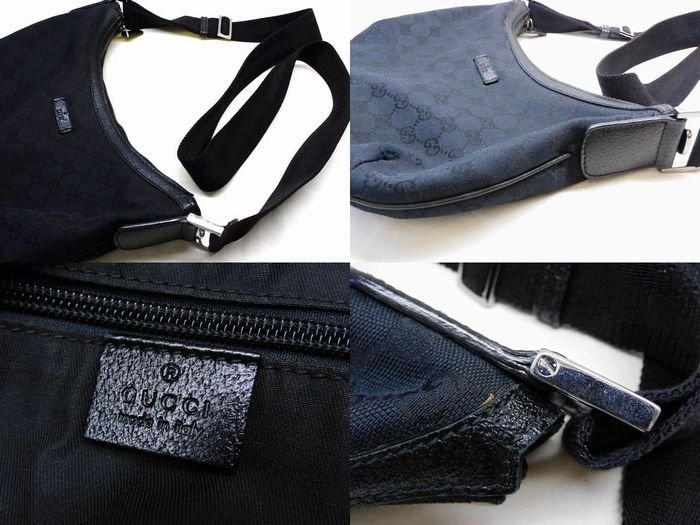 Gucci i GG Canvas Shoulder Bag Black 181092 I 8A r21_0704