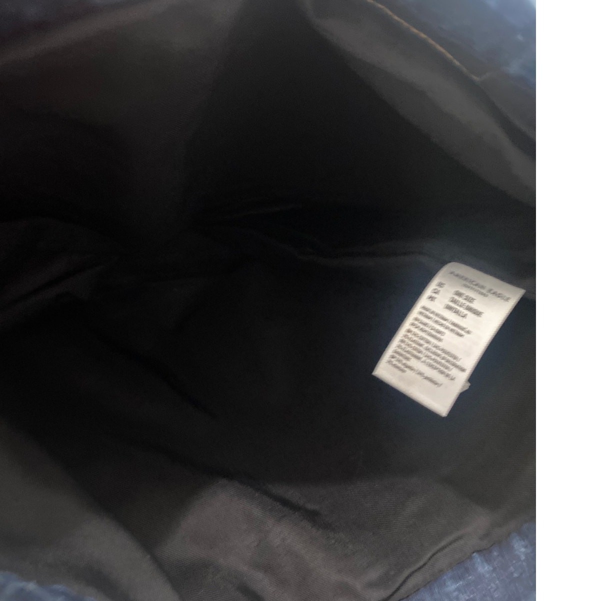 American Eagle Denim Blue Jean Crossbody Bag Pockets 13X12X3 Handle 20″