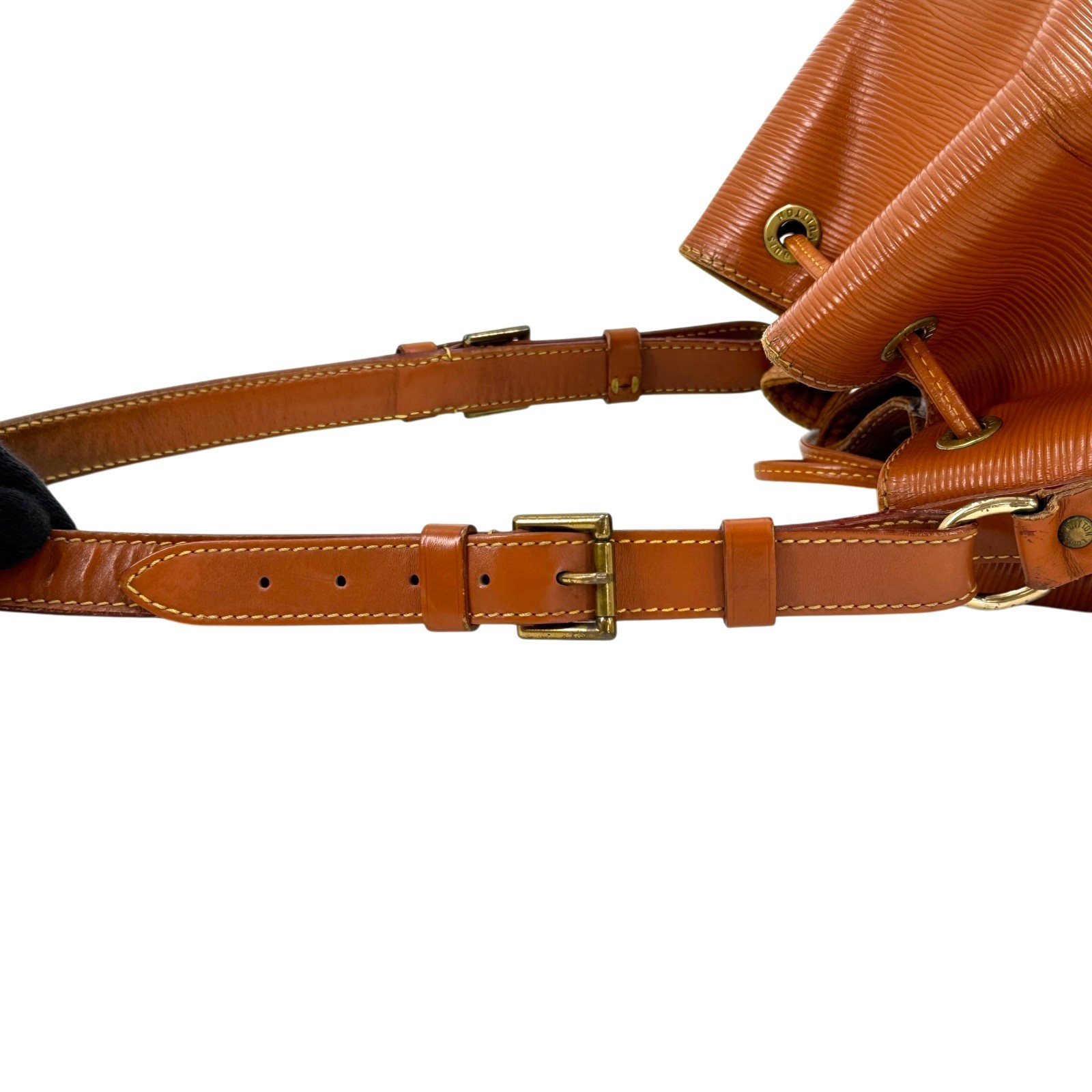 LOUIS VUITTON Petit Noe Epi Leather Kenya Brown Drawstring Bucket Bag M44103