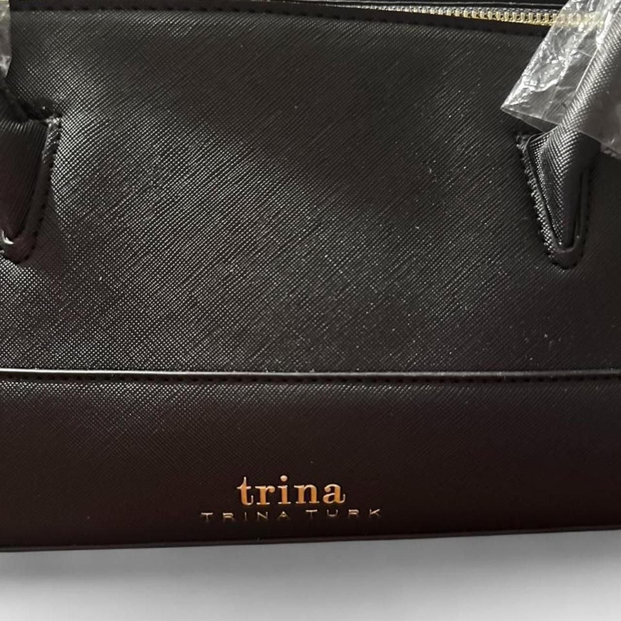 Trina Turk Vegan Leather Colorblock Satchel with Shoulder Strap