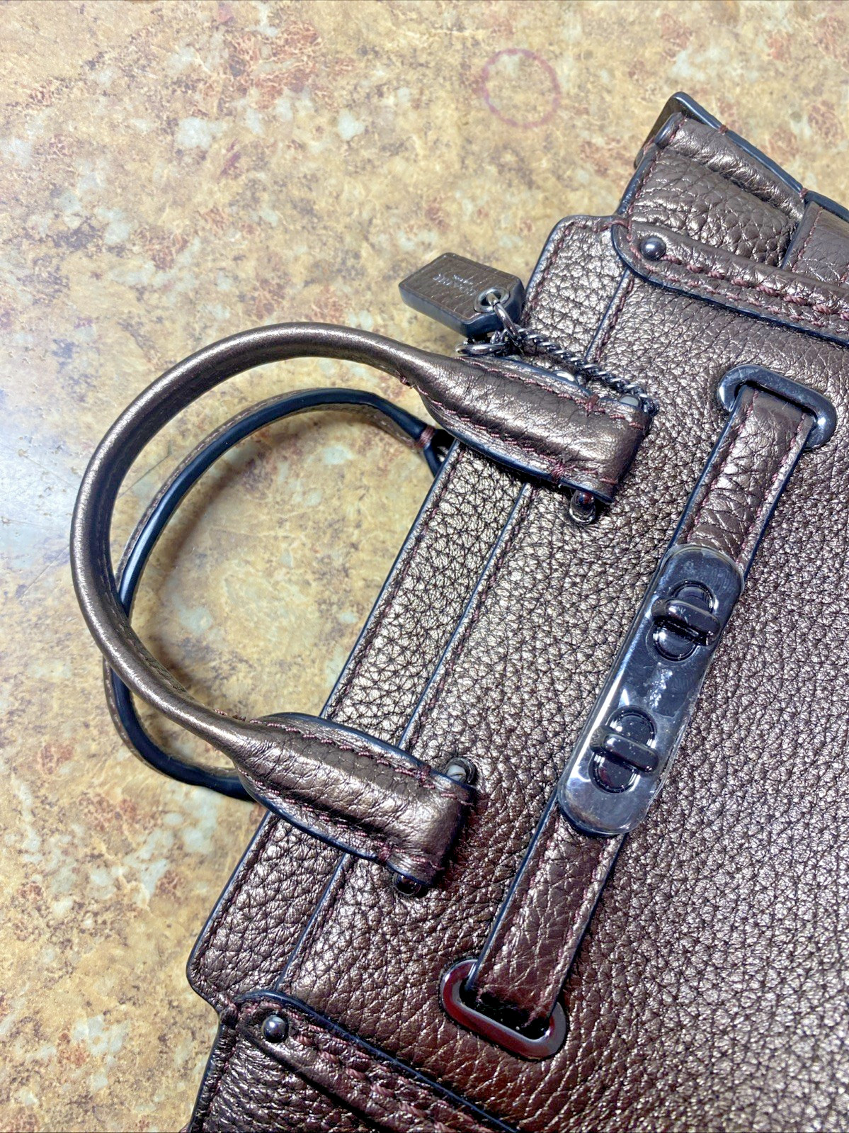 Coach Swagger 15 Pebble Leather Mini Satchel w/ Shoulder Strap Free Shipping