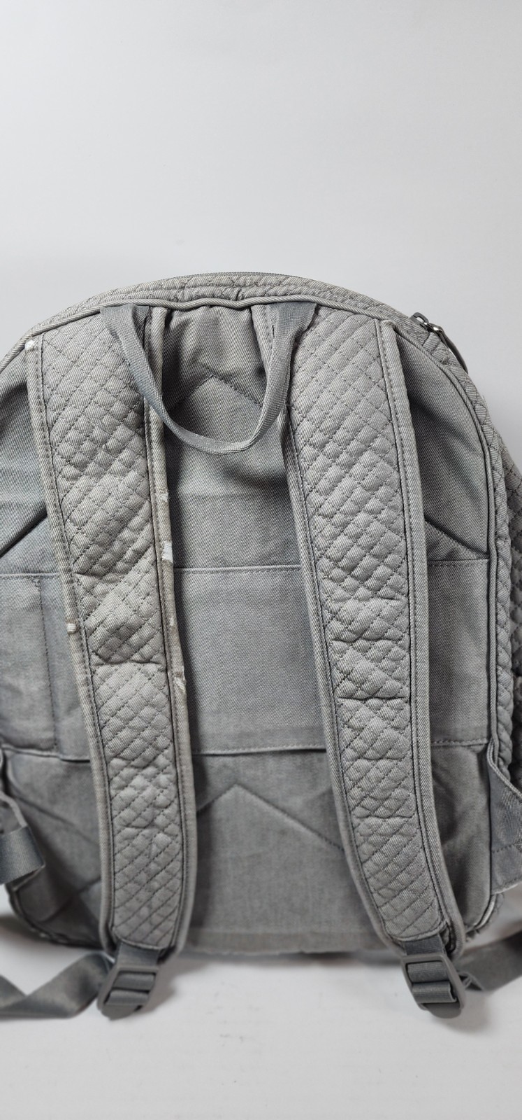 Vera Bradley Pretty Quilted Gray Iconic Campus Backpack