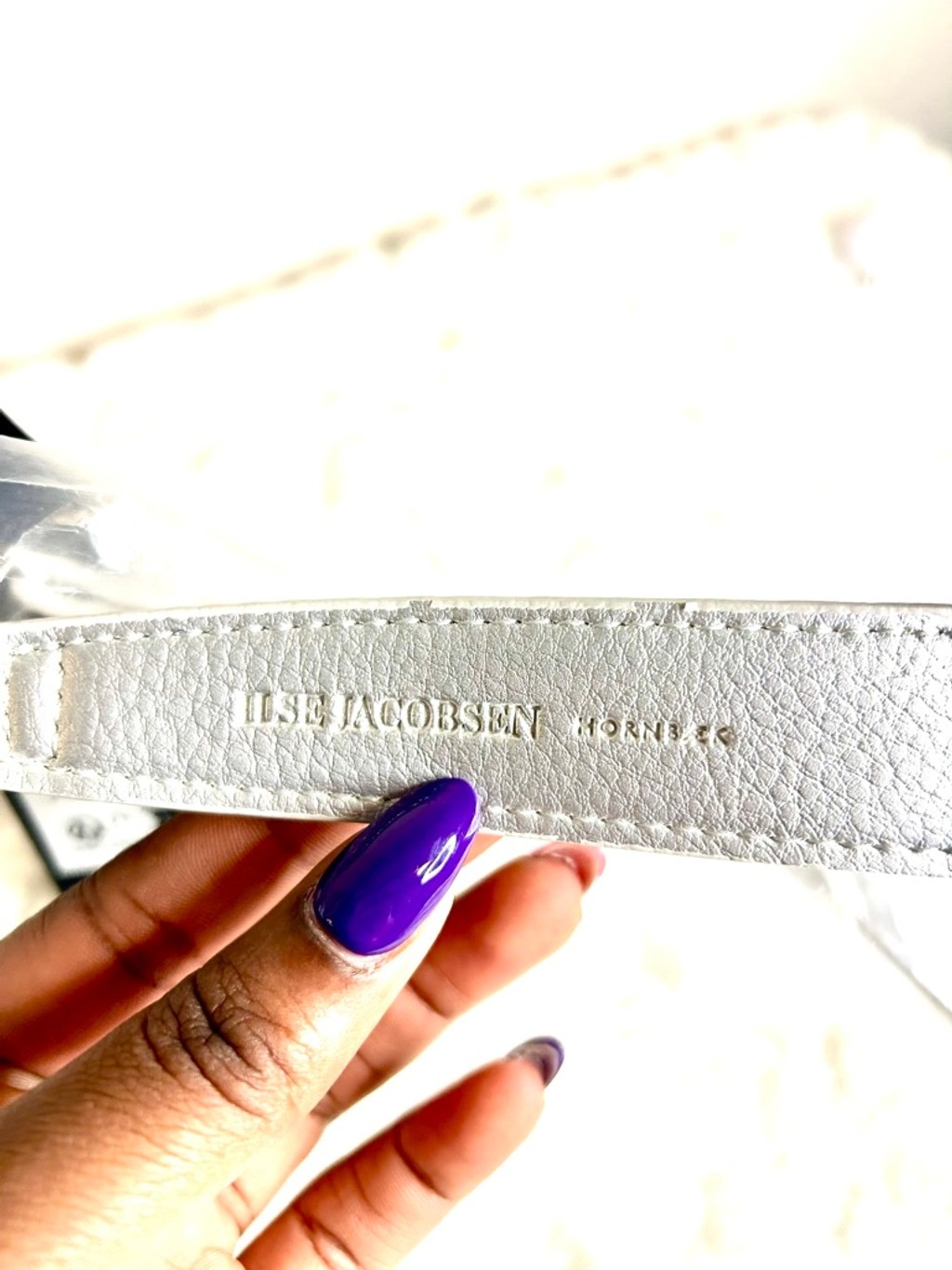 NWT Ilse Jacobsen HORNBAEK Silver Woven Crossbody Bag Small