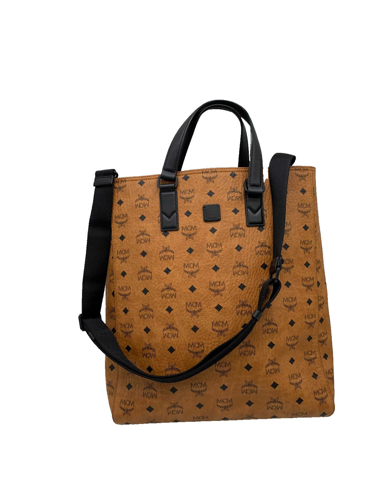 MCM Original Visetos Tall Vertical Tote Crossbody Bag/WJ05119312/