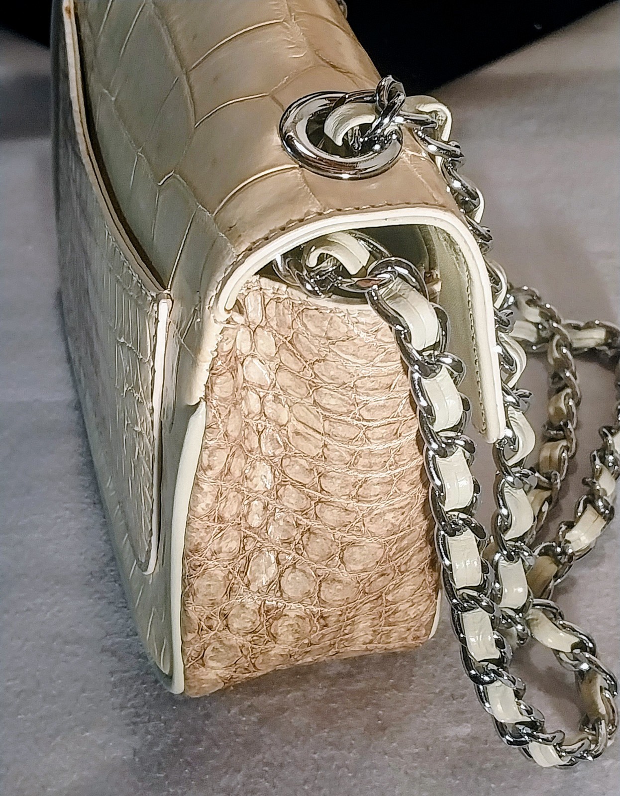 Sal Leather Genuine Crocodile Leather Crossbody Bag 7X6X3