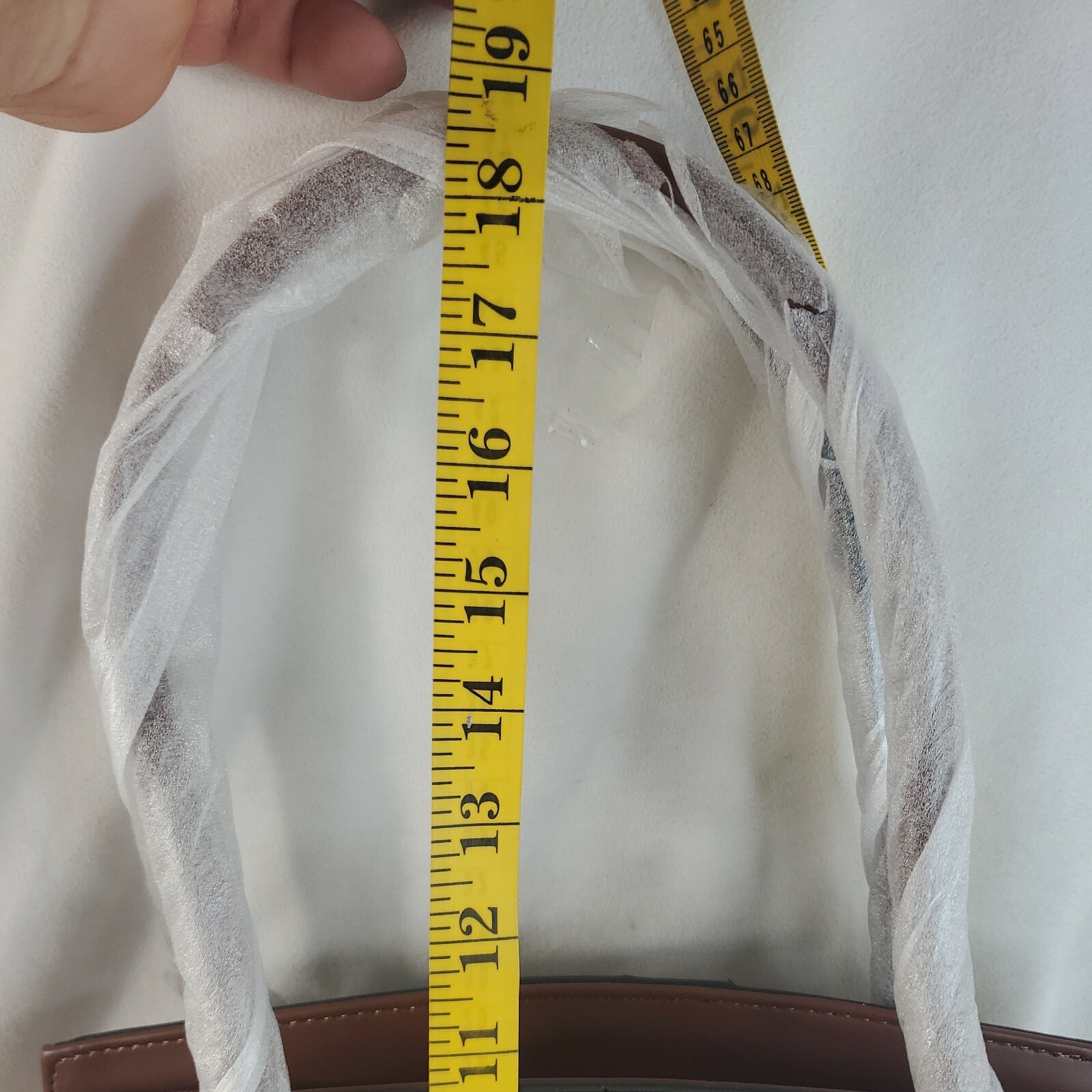 Dasein Coffee Fulmer Snaffle Two Tone Satchel Size 14″X 10″