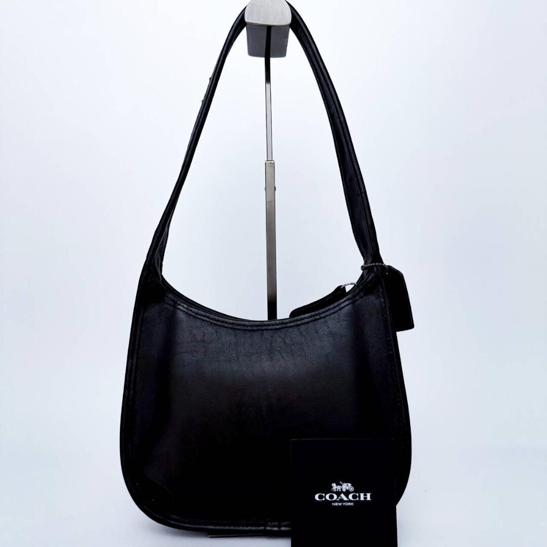 COACH Good condition Ergo Old Coach One Shoulder 9020 Black