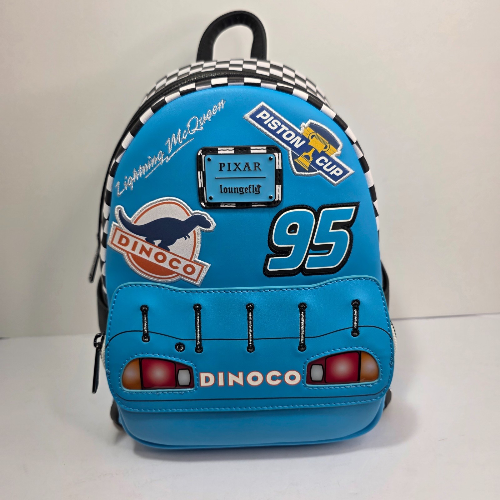 Loungefly Pixar Cars Dinoco Light Up Lightning McQueen Mini Backpack Recharge