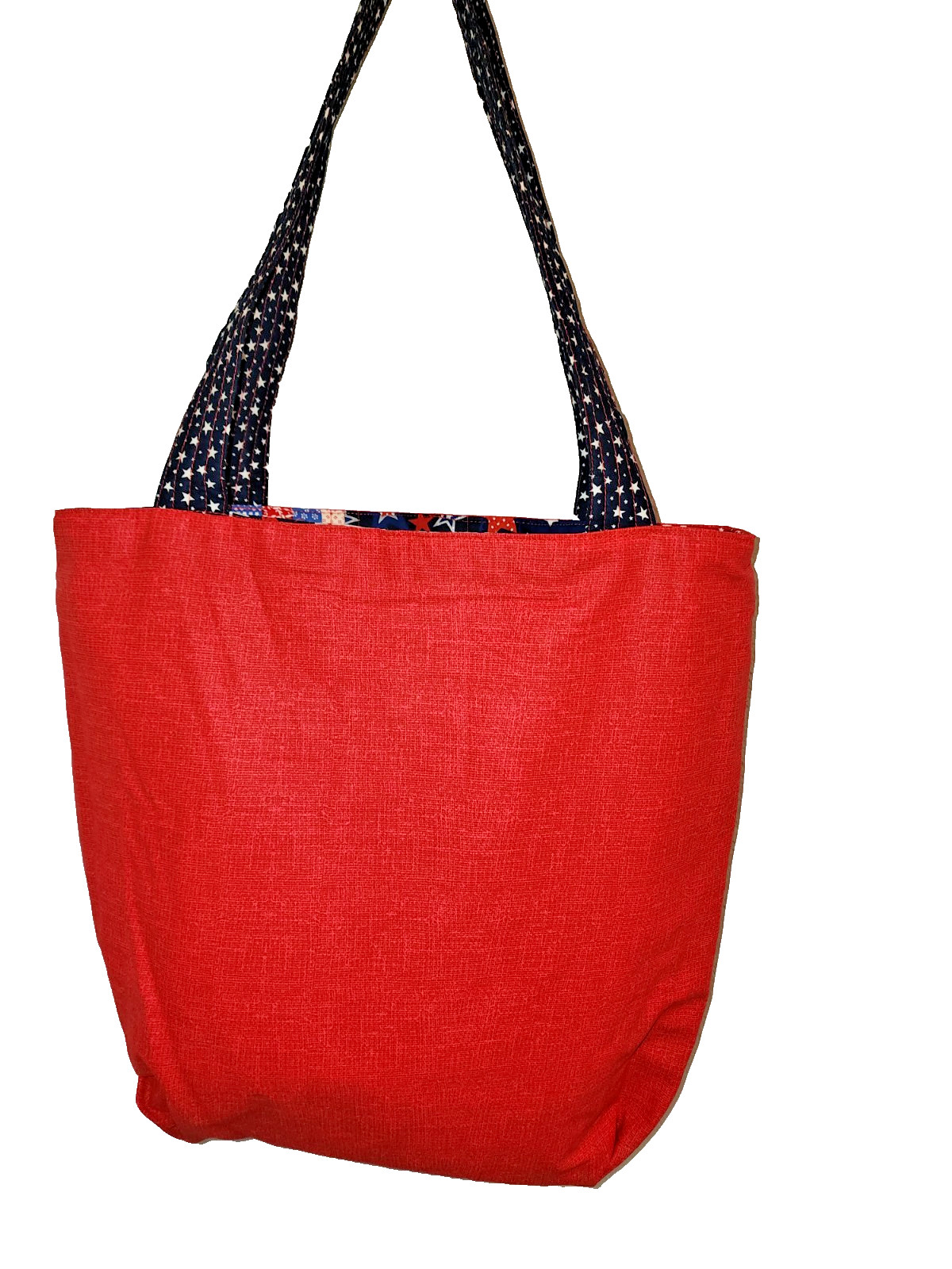 Reversible 4th of July Tote Bag – Handmade – Washable Shoulder Bag – USA Patriot