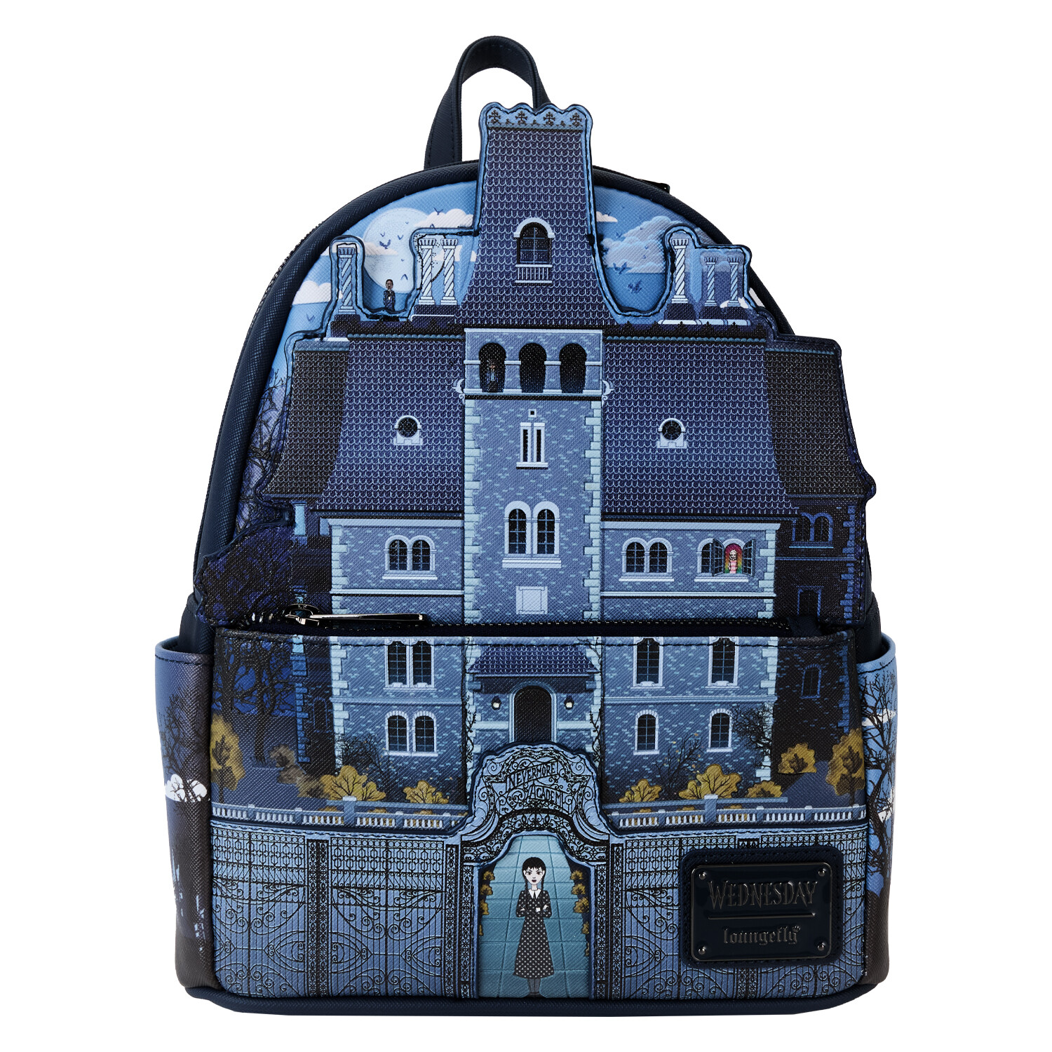 The Addams Family Wednesday Nevermore Academy Castle Glow Mini Backpack