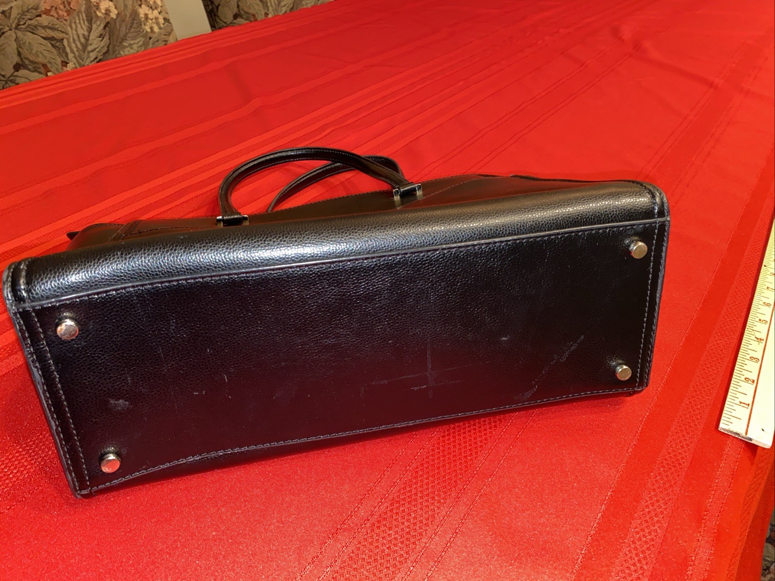 Kate Spade New York Over The Shoulder Bag Black Leather Top Zip Tag S362