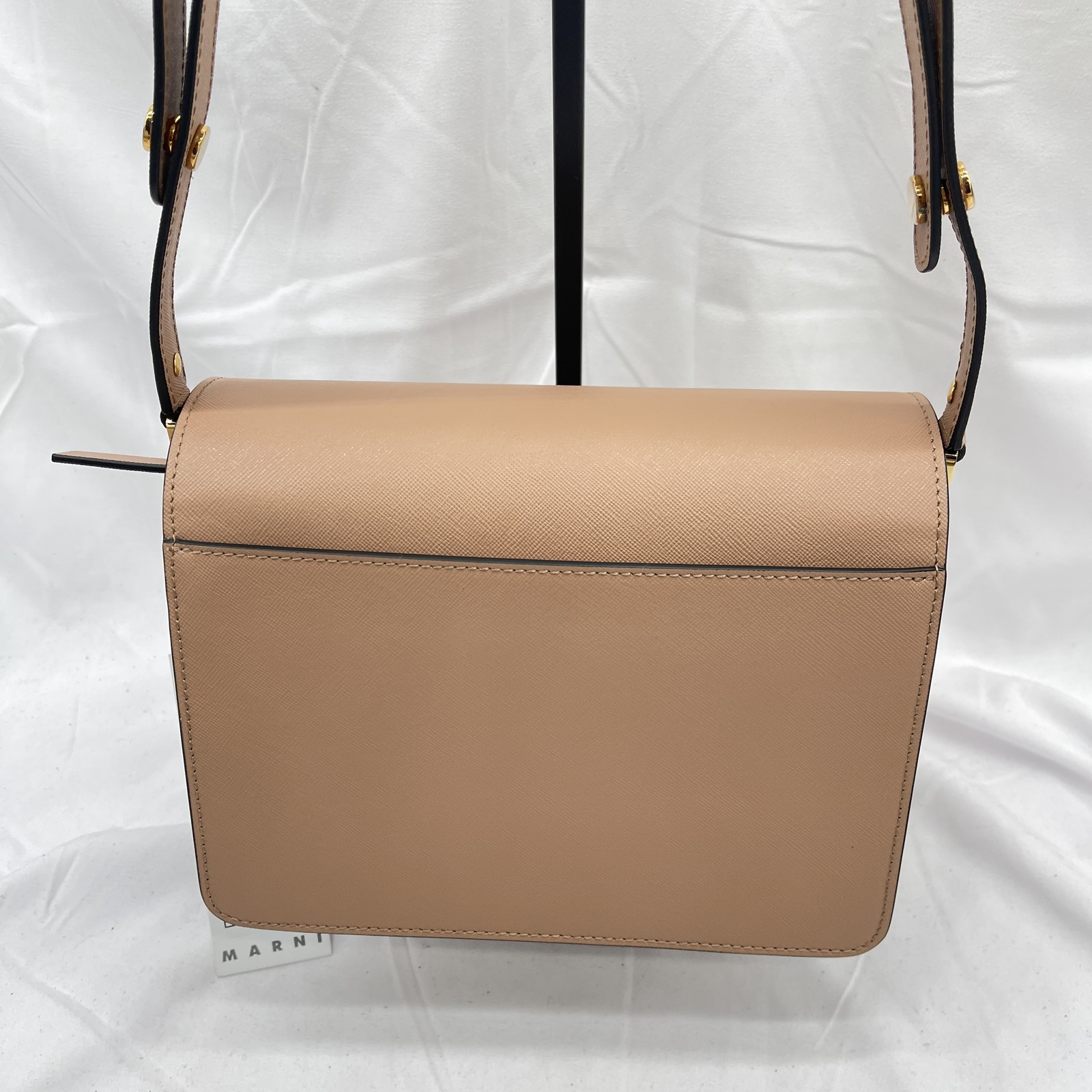 Marni Women Medium Trunk Flap Shoulder Bag Leather Pink
