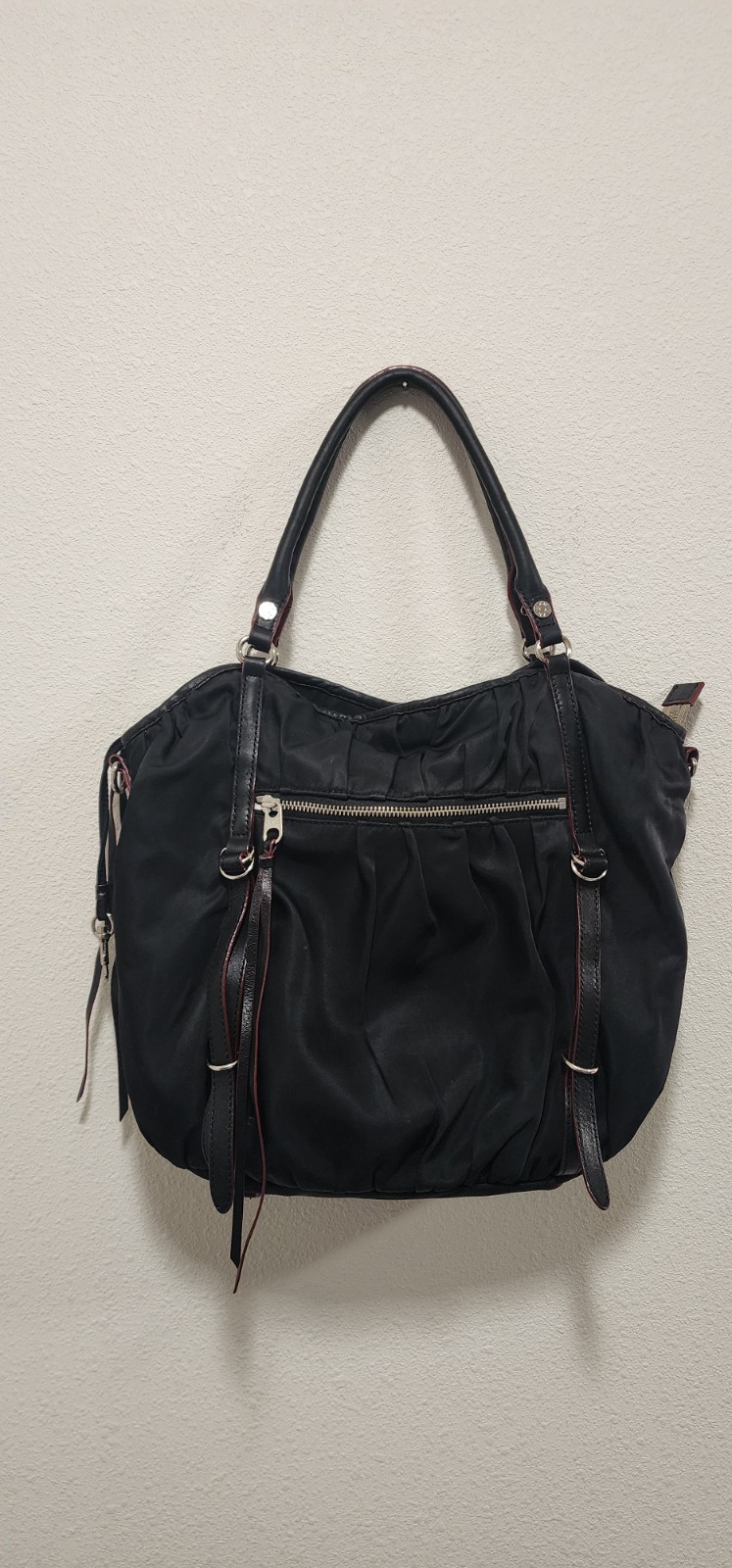MZ Wallace Bianca Bedford black nylon Tote Bag Workwear Casual Minimalist
