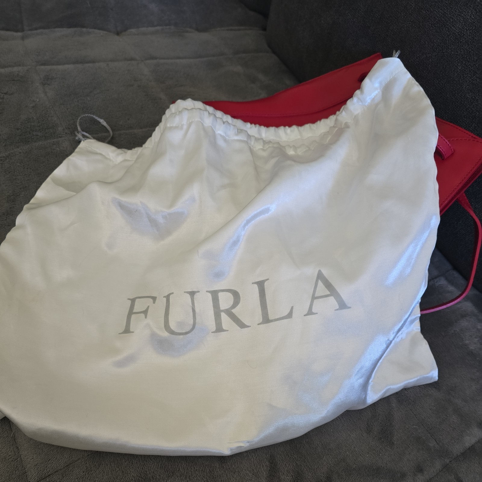 Vintage Red Furla Backpack Purse