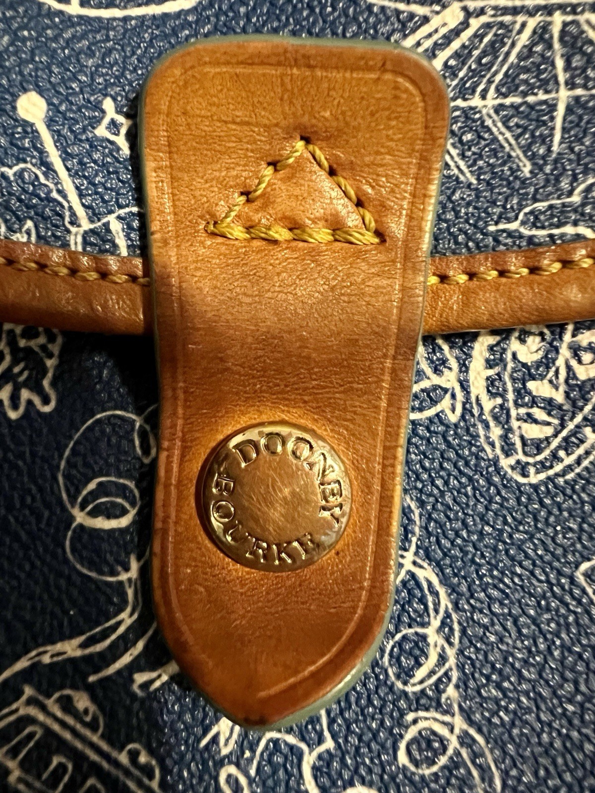 Vintage Dooney & Bourke Disney Mickey Mouse Blue & Brown Crossbody