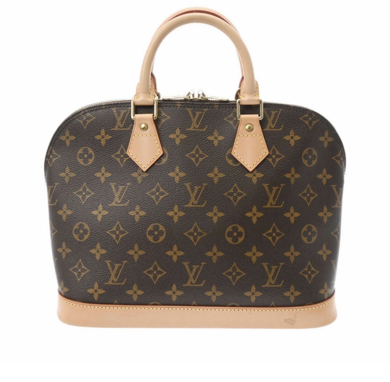 Louis Vuitton Alma PM Monogram Canvas Leather Satchel Top Handle Bag M53151