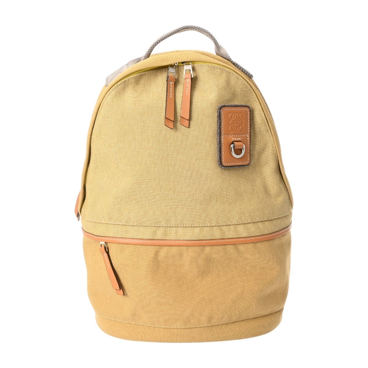Loewe 301.51AB56 Backpack Canvas / Leather Beige #WB5499