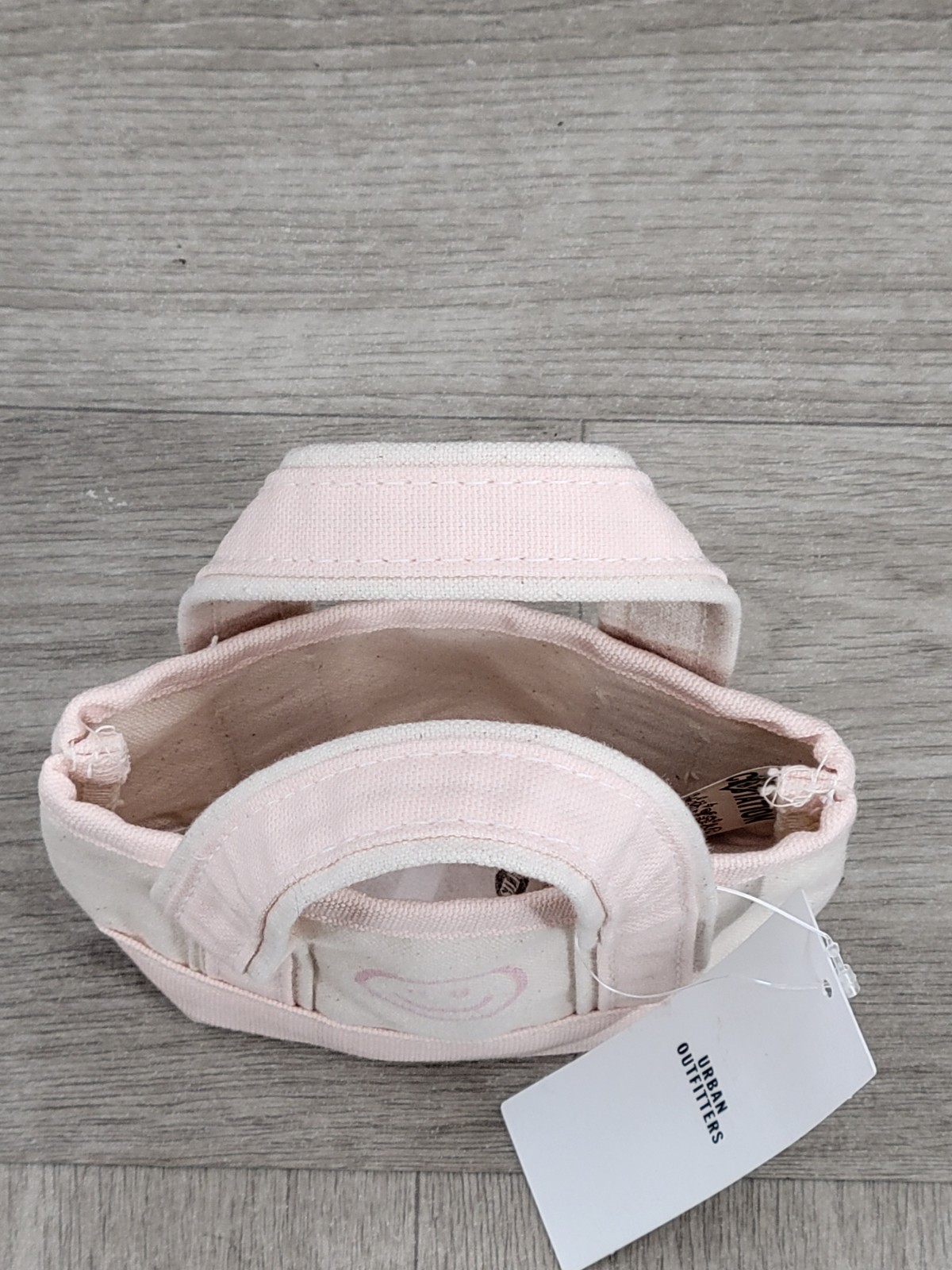 NWT Urban Outfitters BDG Mini Canvas Tote Bag White Pink Trim 6″ Small