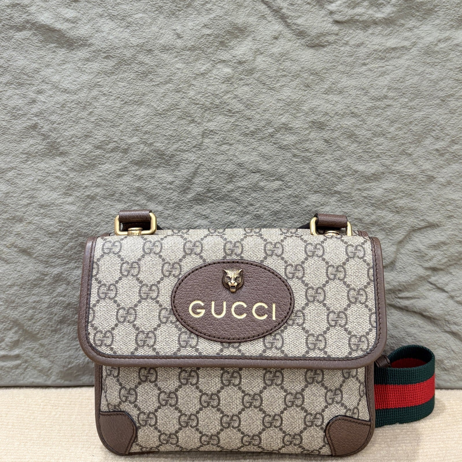 Gucci Web Small Neo Vintage Double Flap Messenger Bag (jj1213m4)
