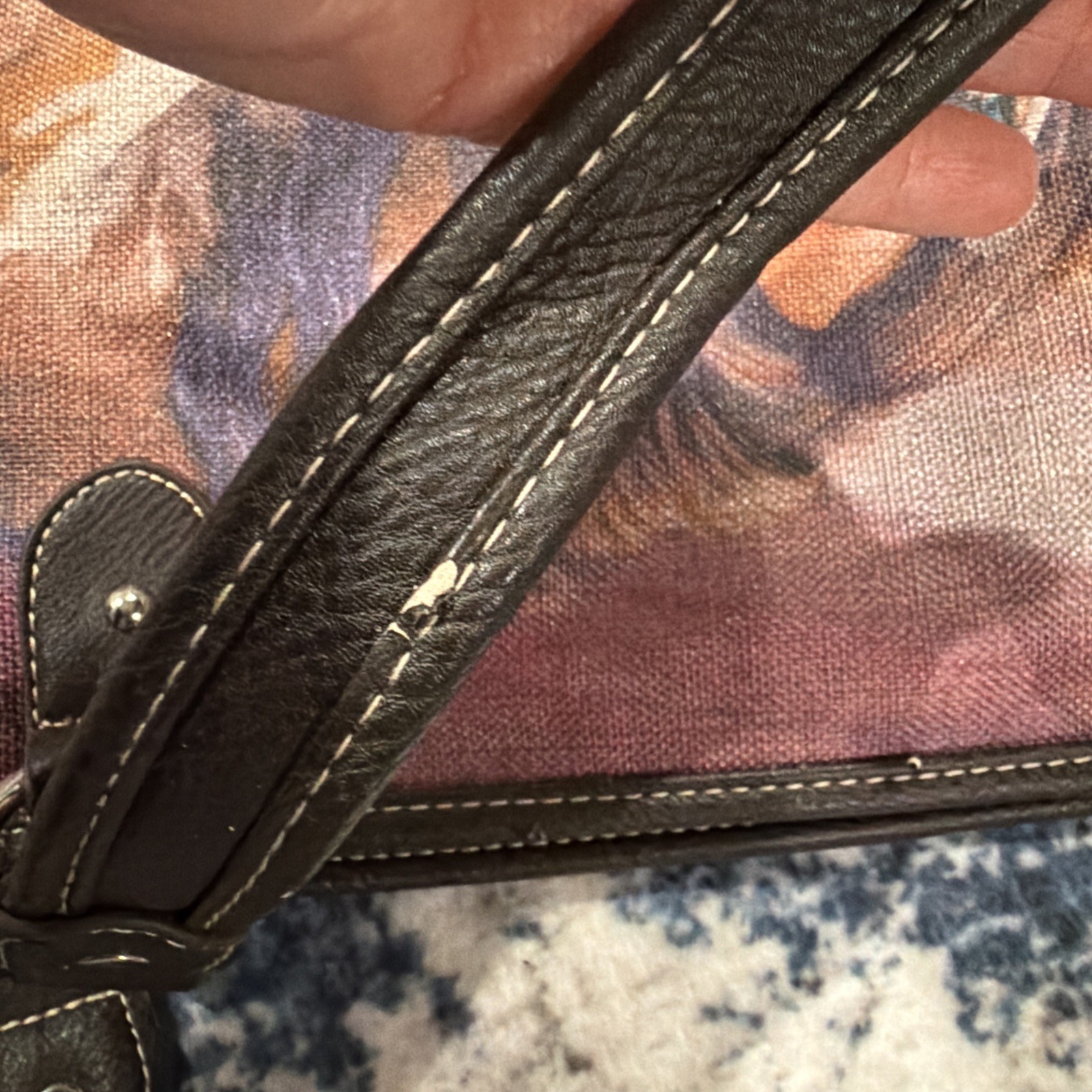 Montana West Laurie Prindle Native American Horse Art Tote Purse 19”x15” READ