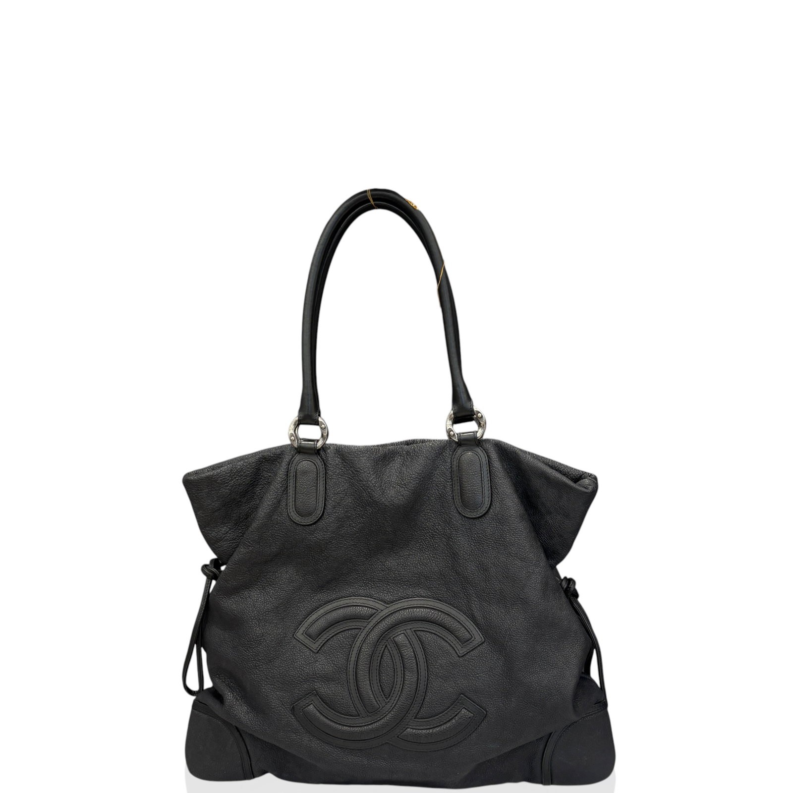 Chanel Tote Bag Black Washed Calfskin (uu042826a6)