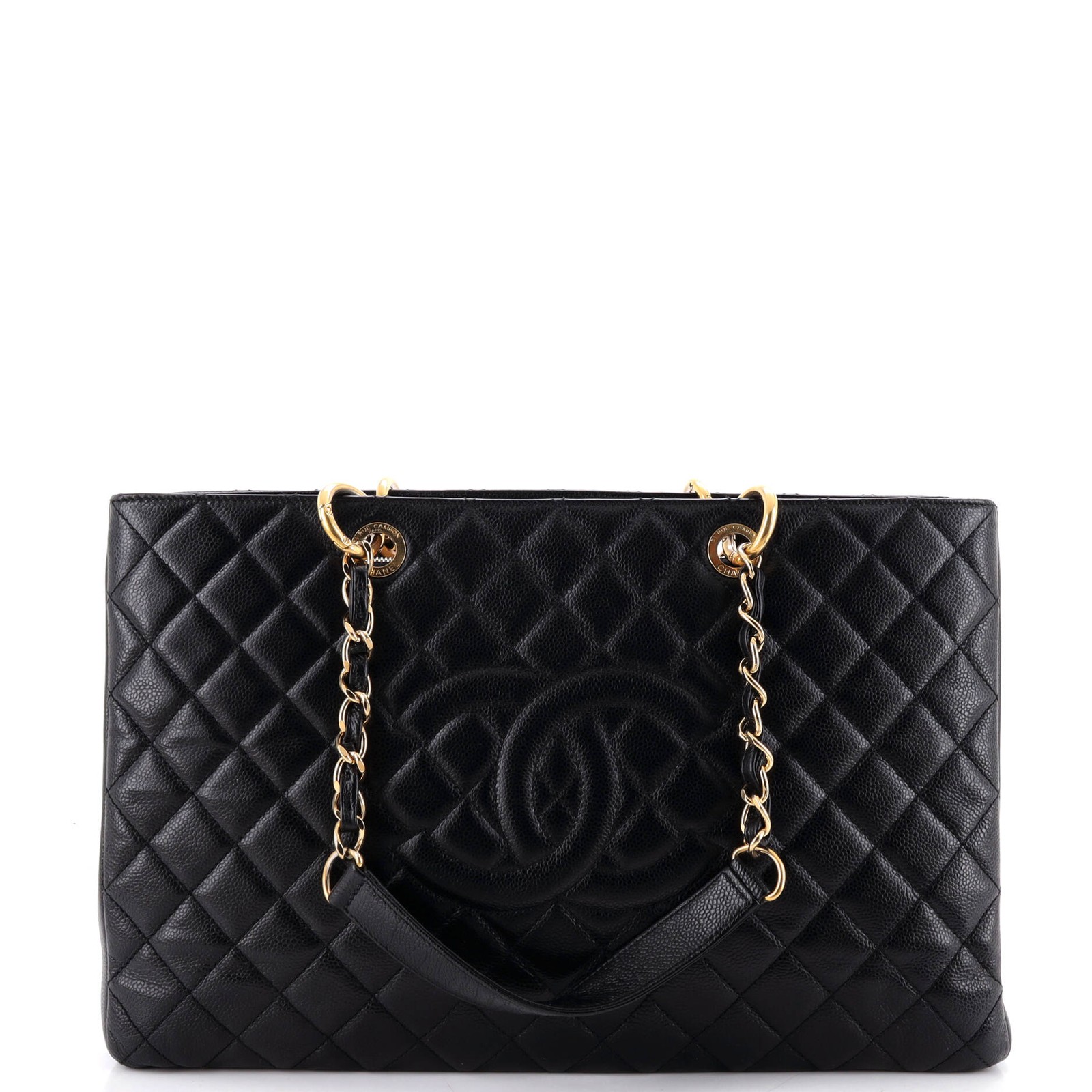 Chanel Grand Shopping Tote Quilted Caviar XL