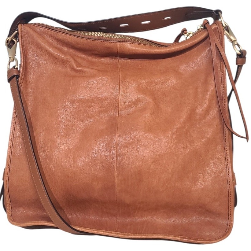 Rag & Bone Field Goat Leather Hobo Bag Tan Large Crossbody Shoulder Bag
