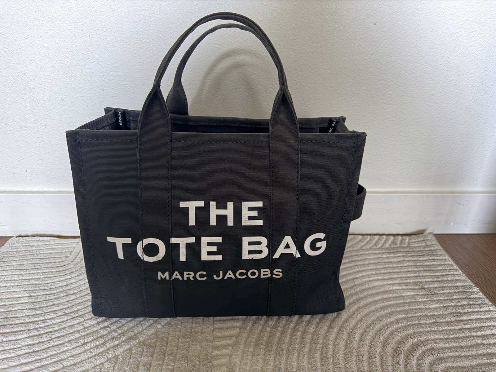 Marc Jacobs Black Canvas Tote Bag Medium