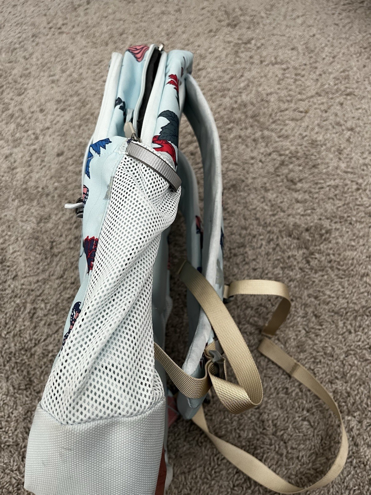 The North Face Jester Backpack Blue Butterfly Leaf Print FlexVent Bag