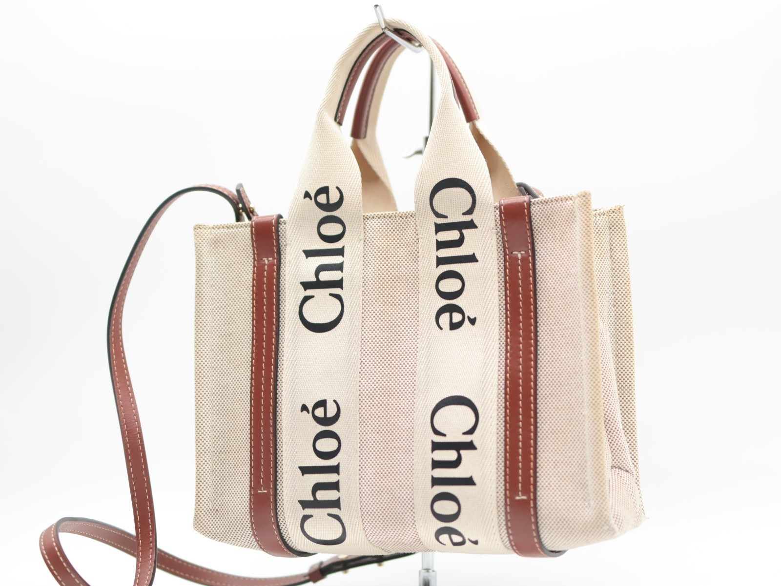 Chloe Hand bag Woody Beige Authentic