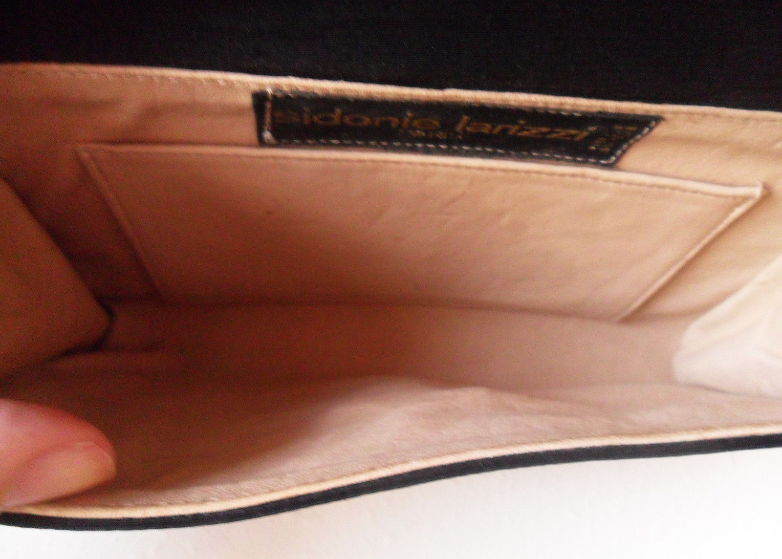 Vintage Sidonie Larizzi Black PURSE Clutch, Shoulder Bag w/ Rhinestones on Flash