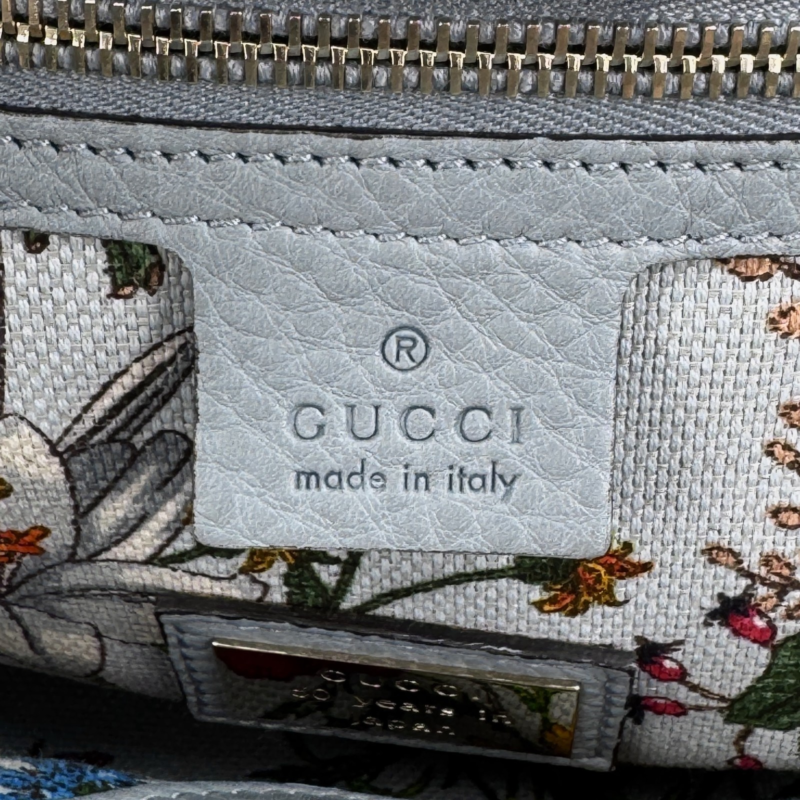 Gucci Bamboo Shopper 2WAY Tote Bag Floral Lining