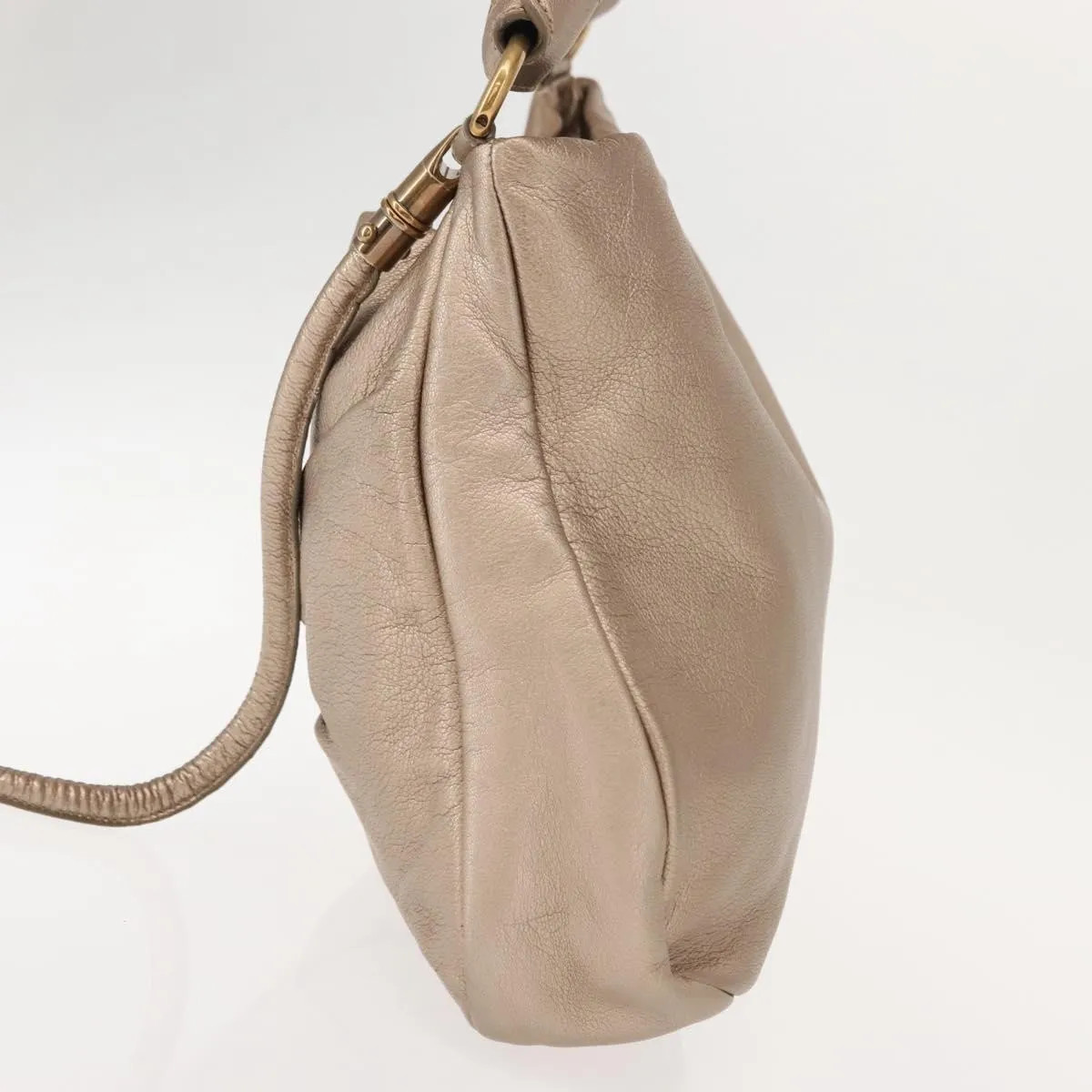 Salvatore Ferragamo Miss Vara Hobo Leather Gold Handbag