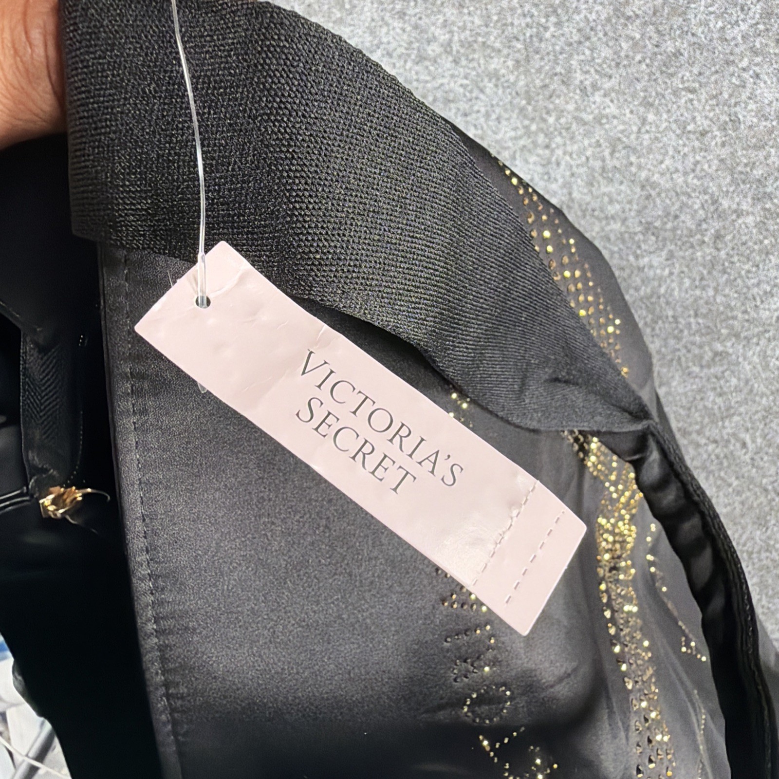 Victoria’s Secret Fashion Show 2025 Rhinestone Wings Tote Bag Black Gold NEW