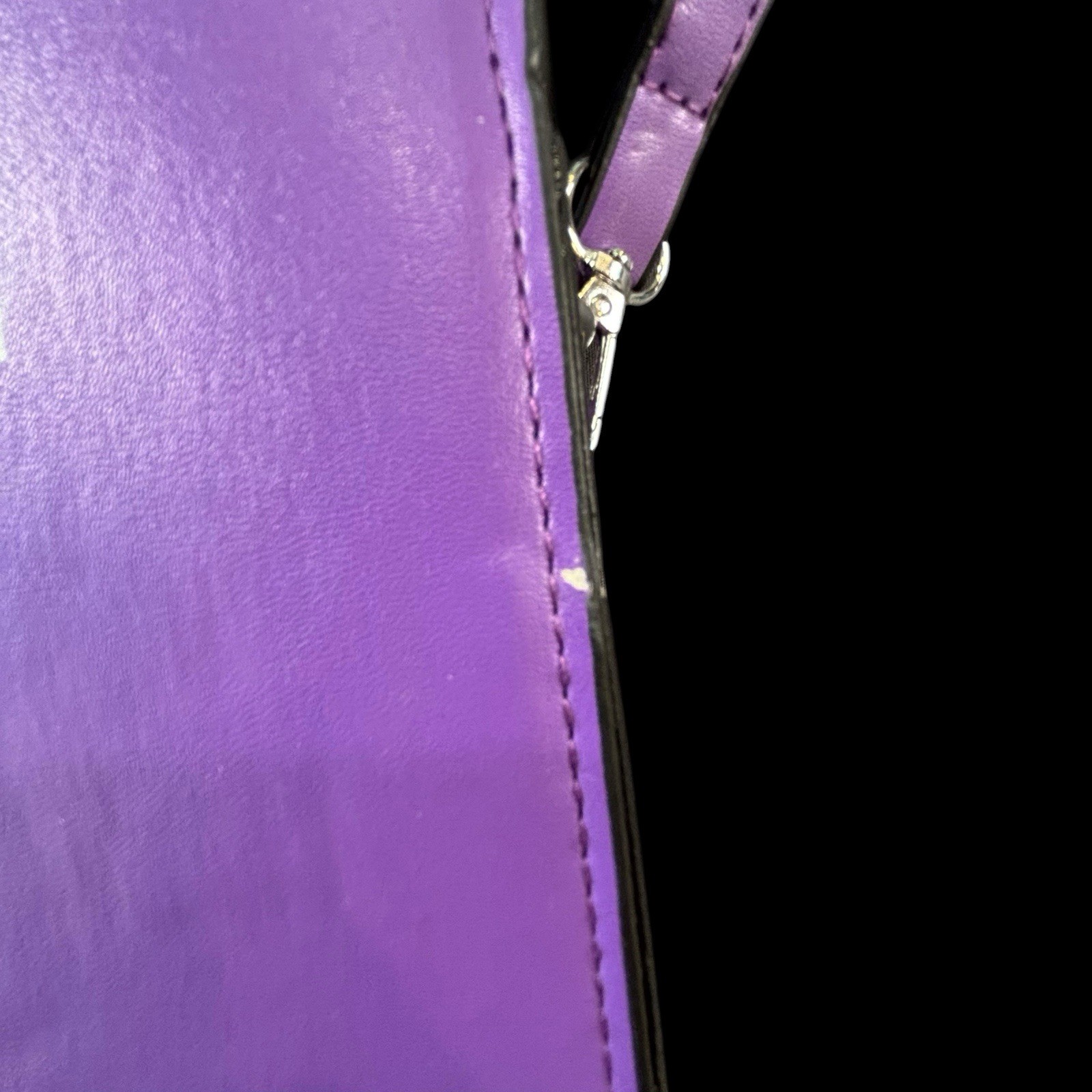 Catwalk Purple Graphic Print Shoulder Bag Zip Closure Detachable Strap Funny